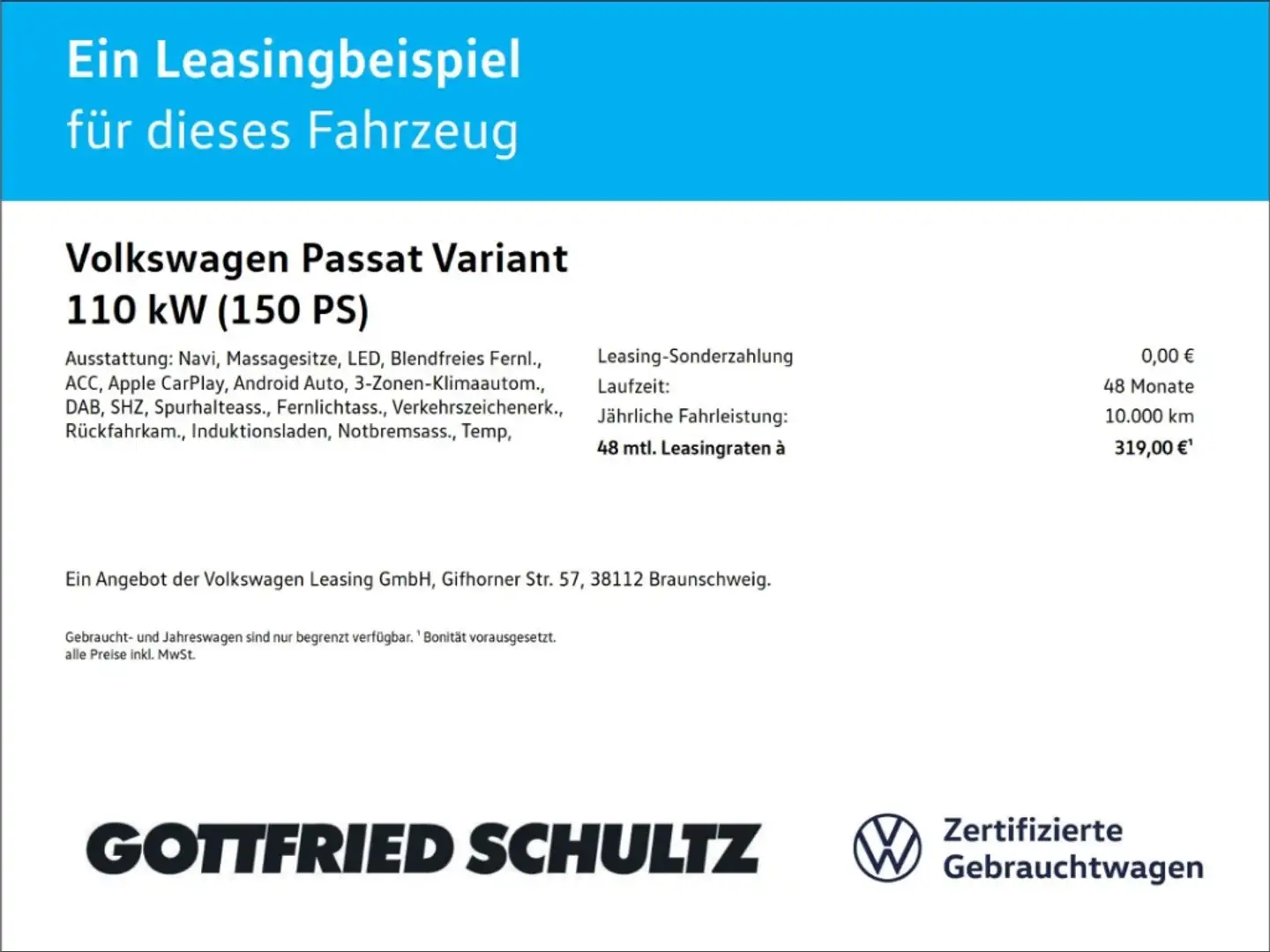 Volkswagen Passat Variant 2.0 TDI LED NAV KAMERA SHZ Business Grijs - 2