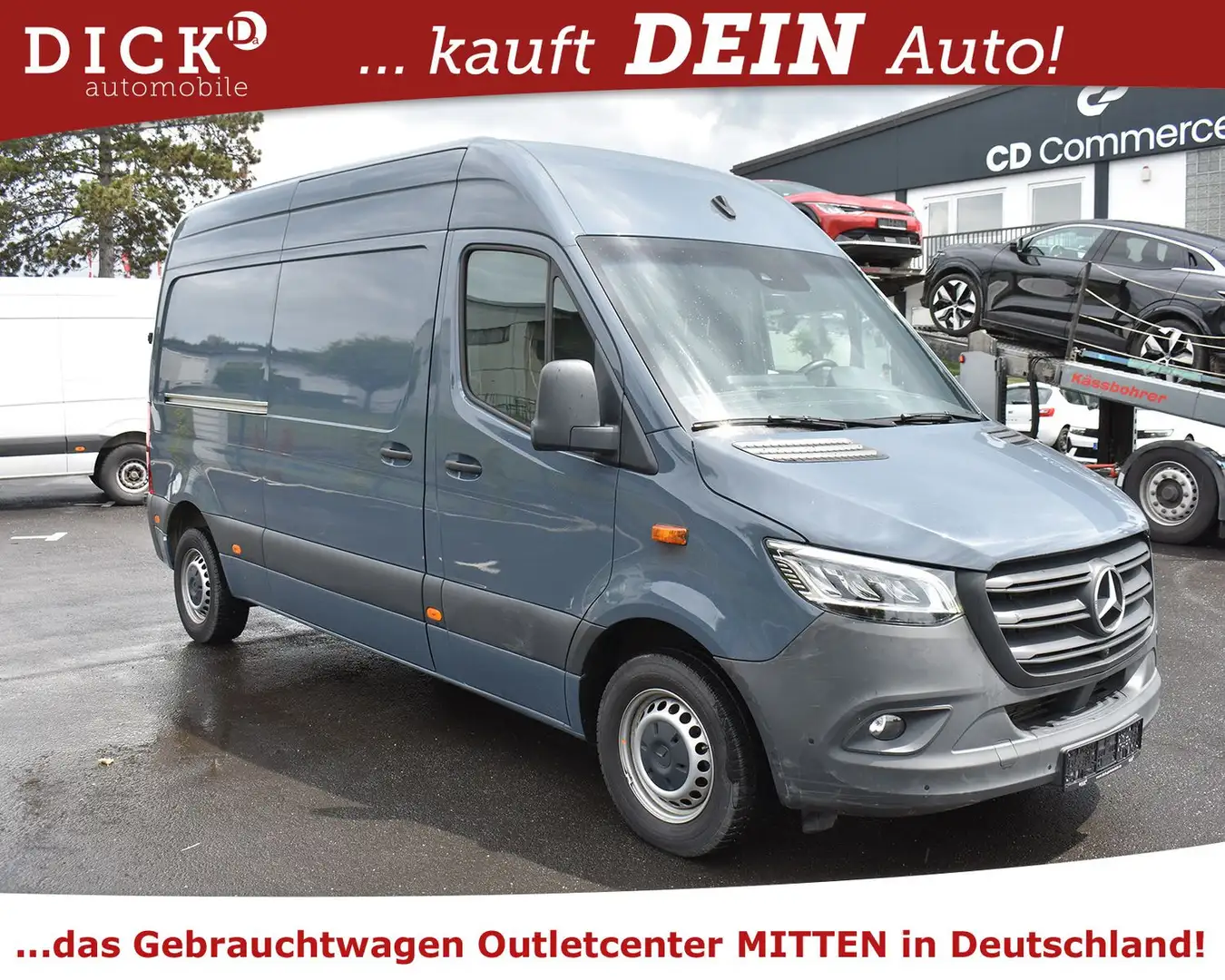 Mercedes-Benz Sprinter 315d 9G FWD L2/H2 LED+NAV+360+ACC+VOLL Gris - 2