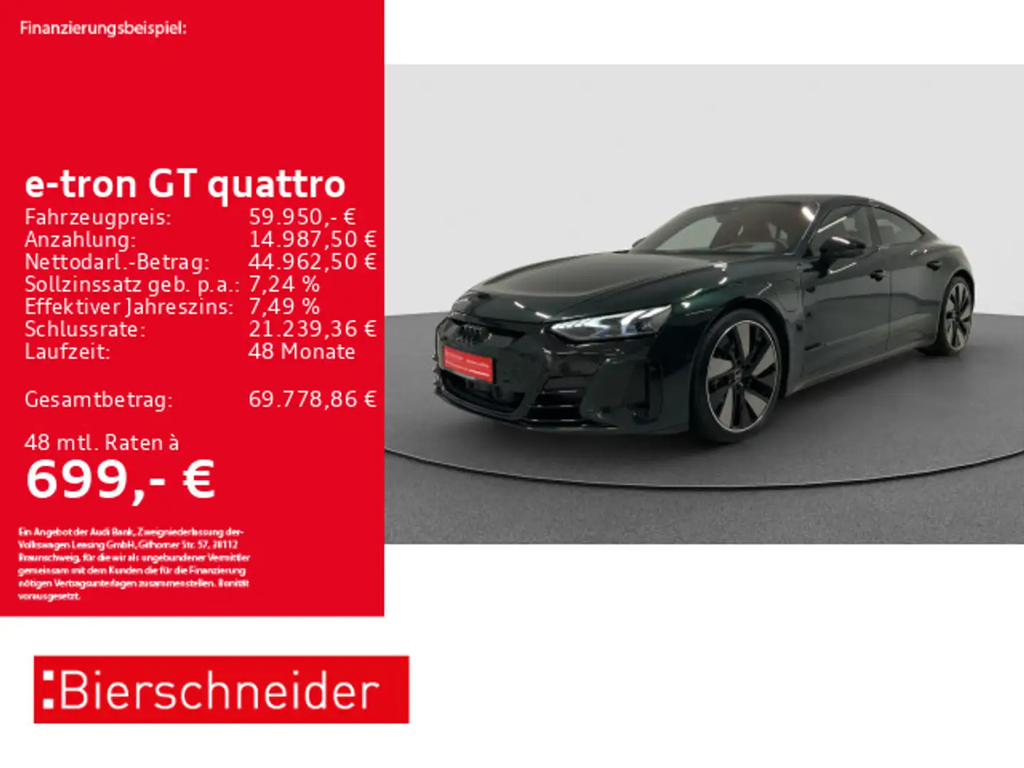 Audi e-tron GT e-tron GT 21 LASER B&O HuD 360 Verde - 1