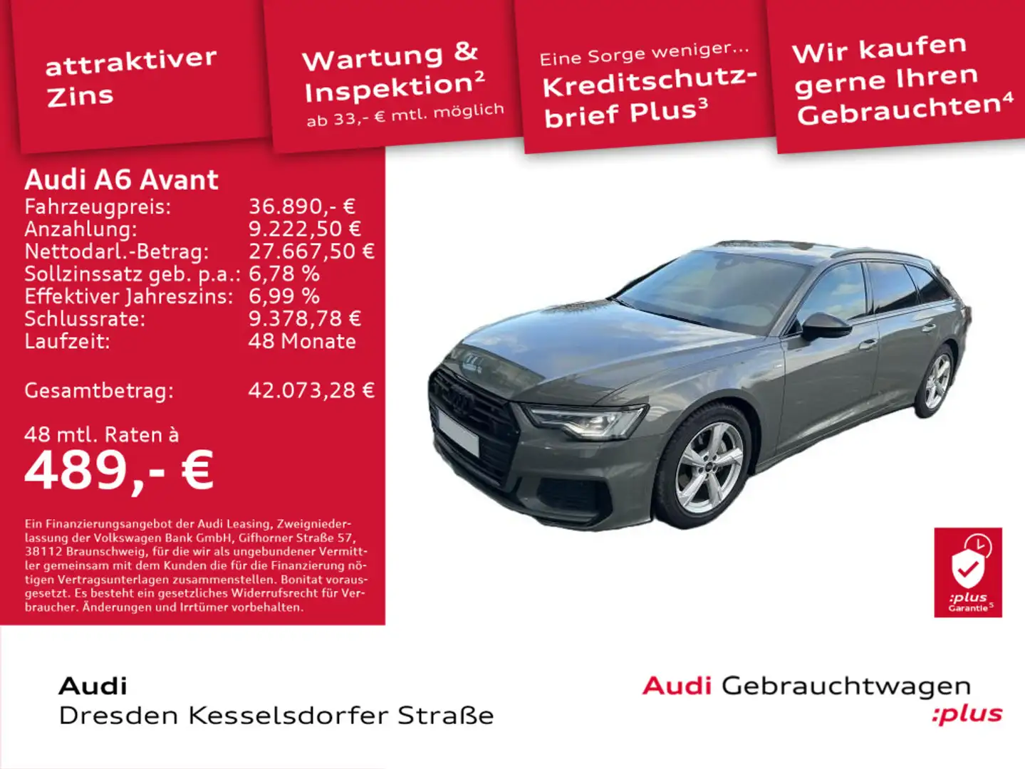 Audi A6 Sport 40 TDI quattro 150(204) kW(PS) S Grau - 1