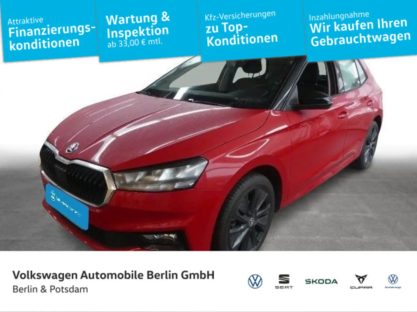 Skoda Fabia 1.0 TSI Selection LED Kamera GRA Rot - 1