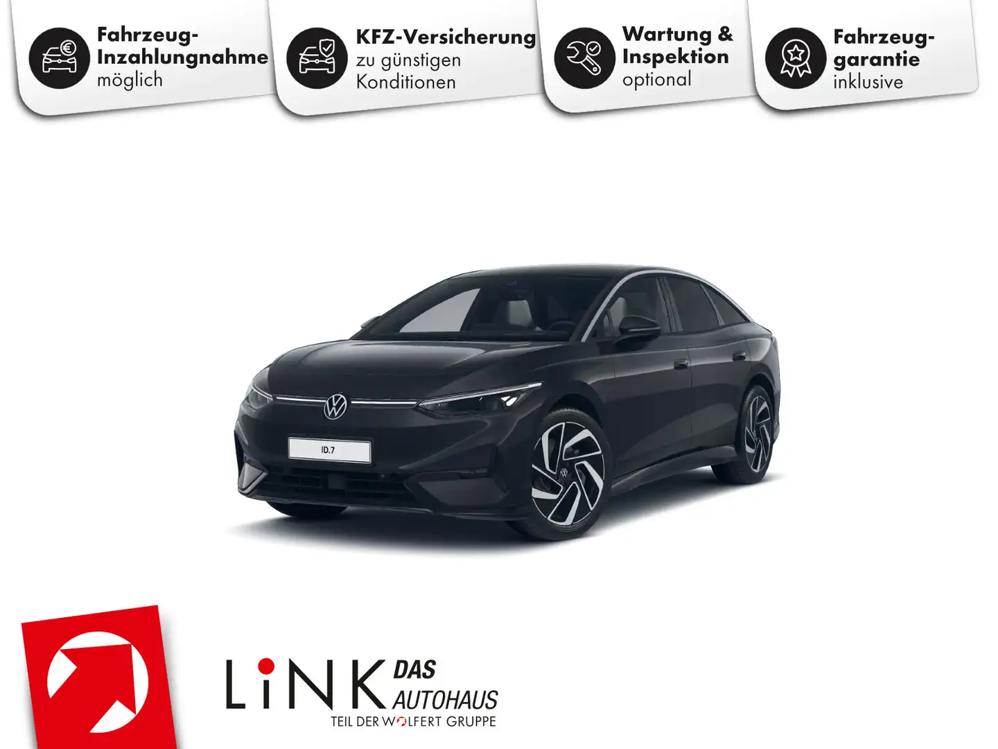 Volkswagen ID.7 Pro 210kW 360° PANO HK ACC MATRIX Zwart - 1