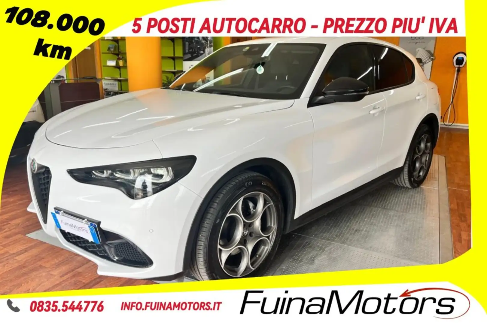 Alfa Romeo Stelvio 2.2 diesel 160 CV AT8 RWD Sprint AUTOCARRO Bianco - 1