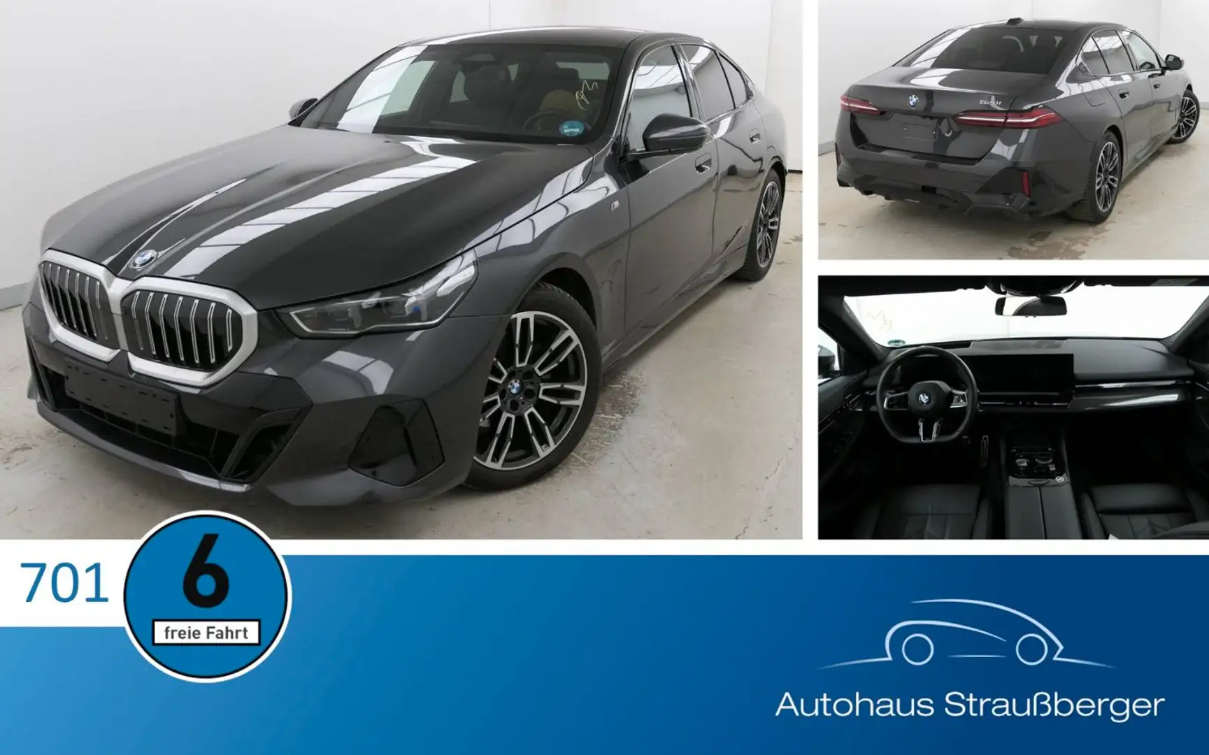 BMW 520 i Limousine M Sport ACC H-K PANO HuD 4-ZK QI Grau - 1