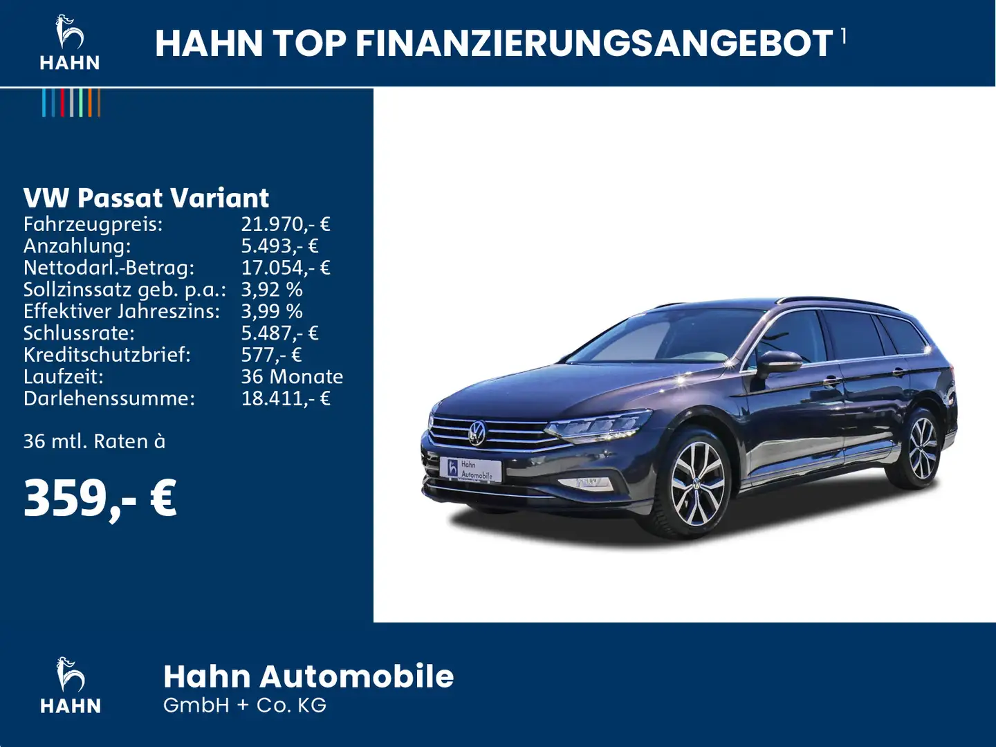 Volkswagen Passat Variant 2.0TDI DSG Business Leder Cam Nav Grau - 2