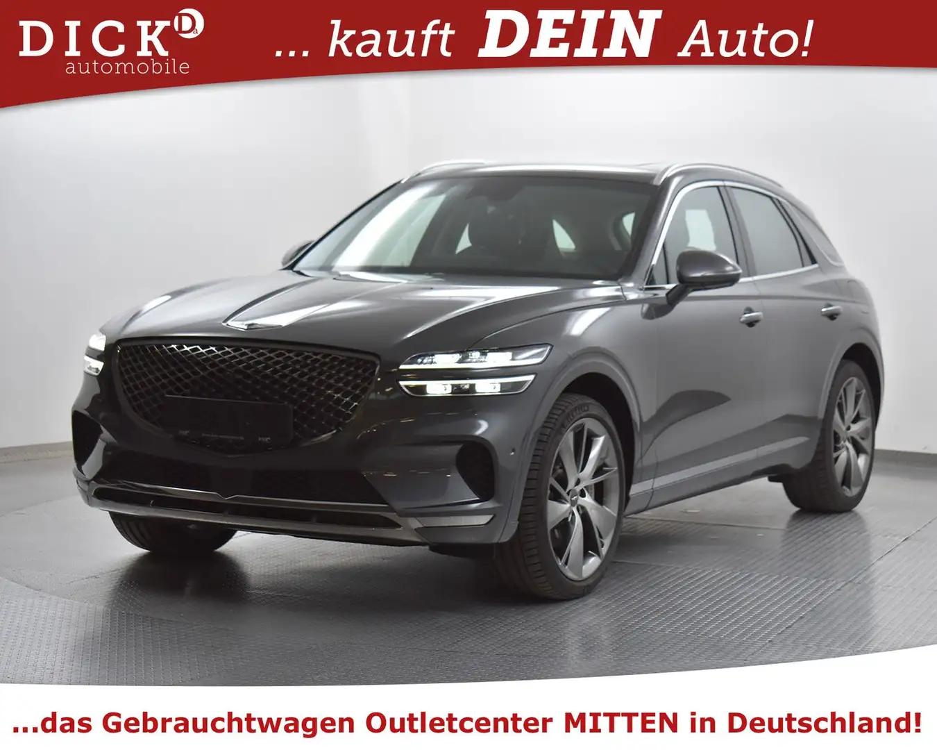 Genesis GV70 Sport 4WD Luxur PANO+MEMO+360+HEAD+AHK+VOLL Gris - 2