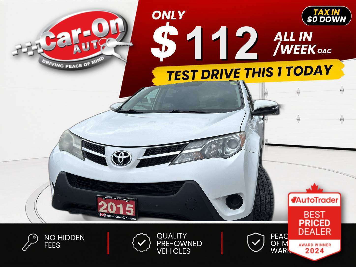 2015 Toyota RAV4 $0 DOWN $112/WEEK ALL IN
