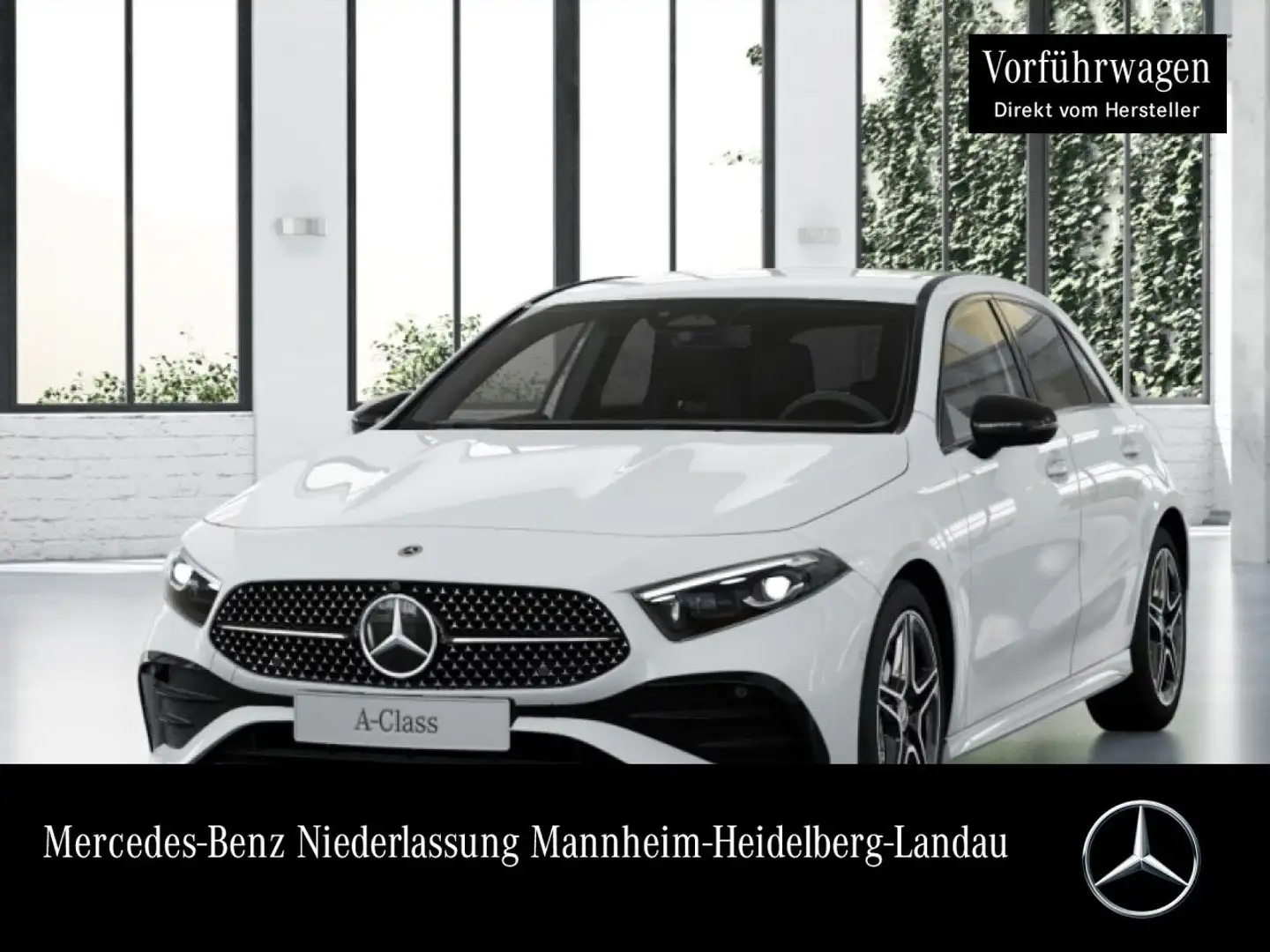 Mercedes-Benz A 200 AMG+NIGHT+360°+AHK+MULTIBEAM+TOTW+KEYLESS Weiß - 1
