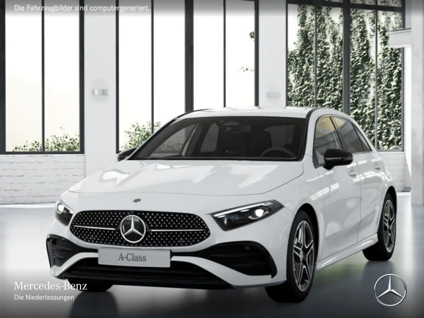 Mercedes-Benz A 200 AMG+NIGHT+360°+AHK+MULTIBEAM+TOTW+KEYLESS Weiß - 2