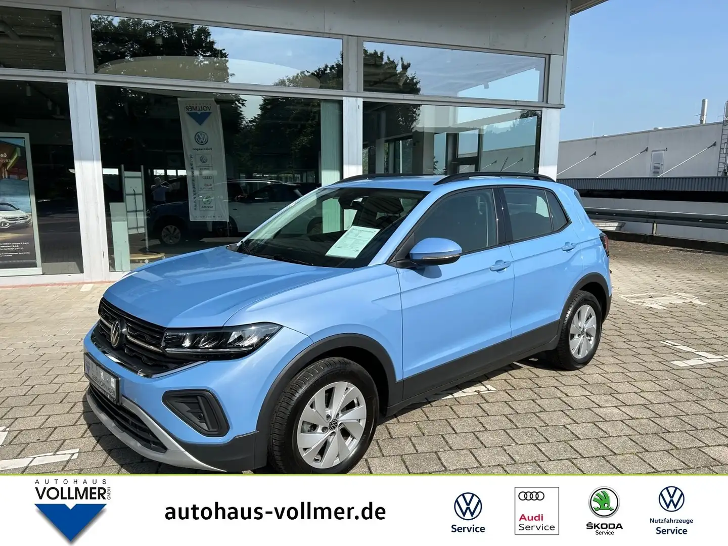 Volkswagen T-Cross Life 1.0 TSI DSG IQ.Drive AHK,Navi,RearV Bleu - 1