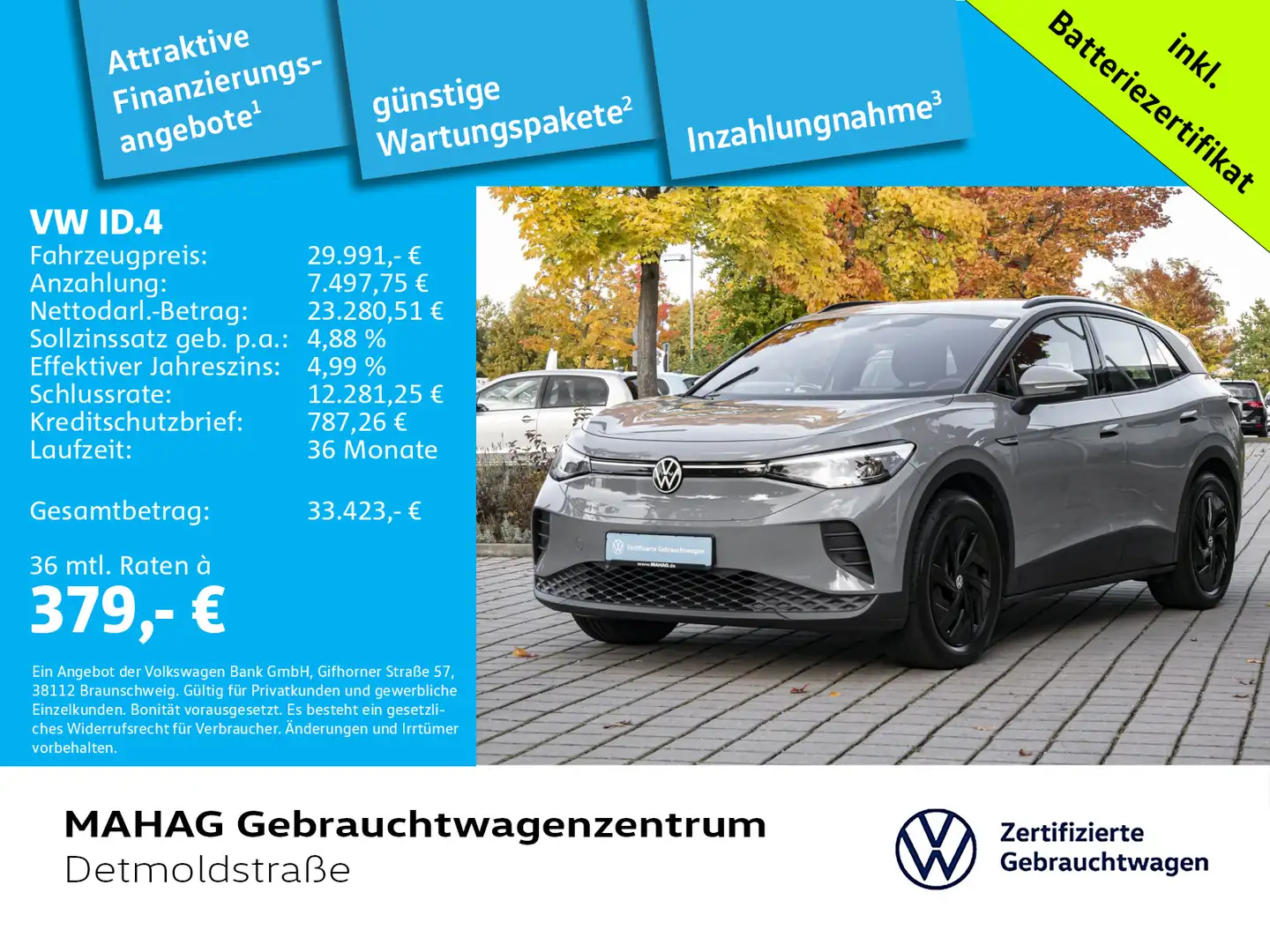 Volkswagen ID.4 Pro Performance CCS LED Navi ParkPilot AppC Grau - 1