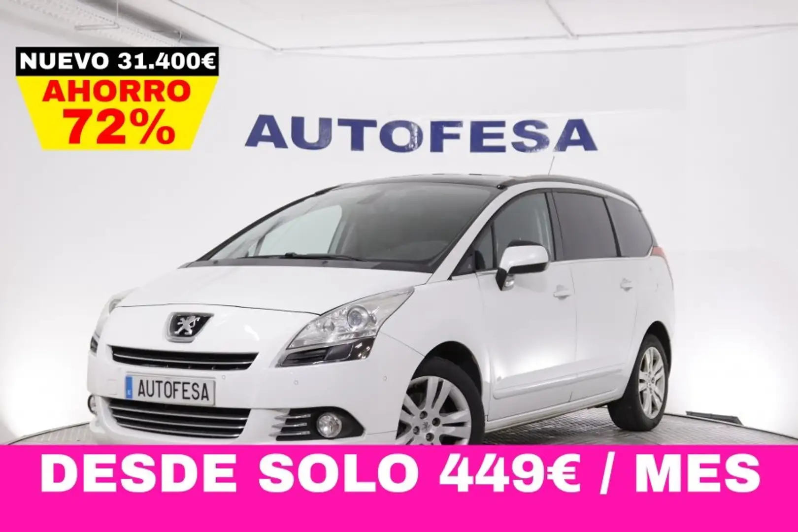 Peugeot 5008 ALLURE 1.6  AUTO 156cv 7 PLAZAS 5P # TECHO PANORAM Blanco - 1