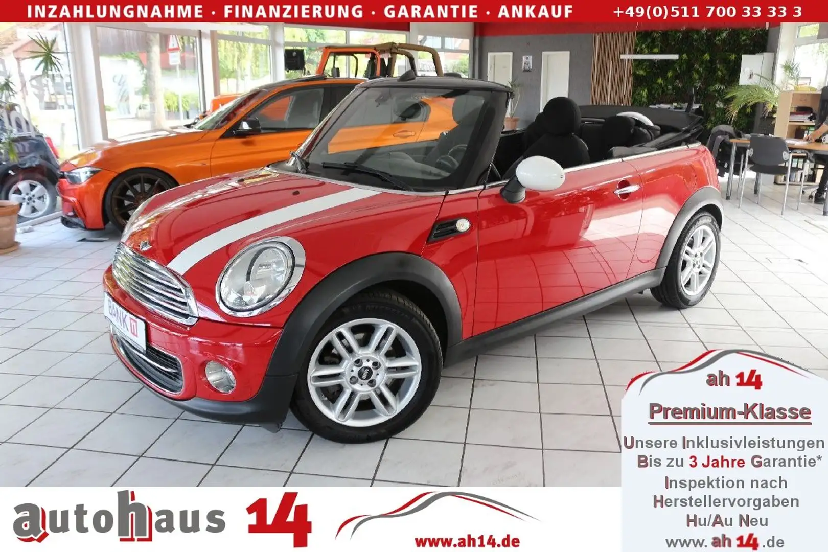MINI Cooper Cabrio - Chili-Leder-Sitzheizung-1.Hand Rouge - 1