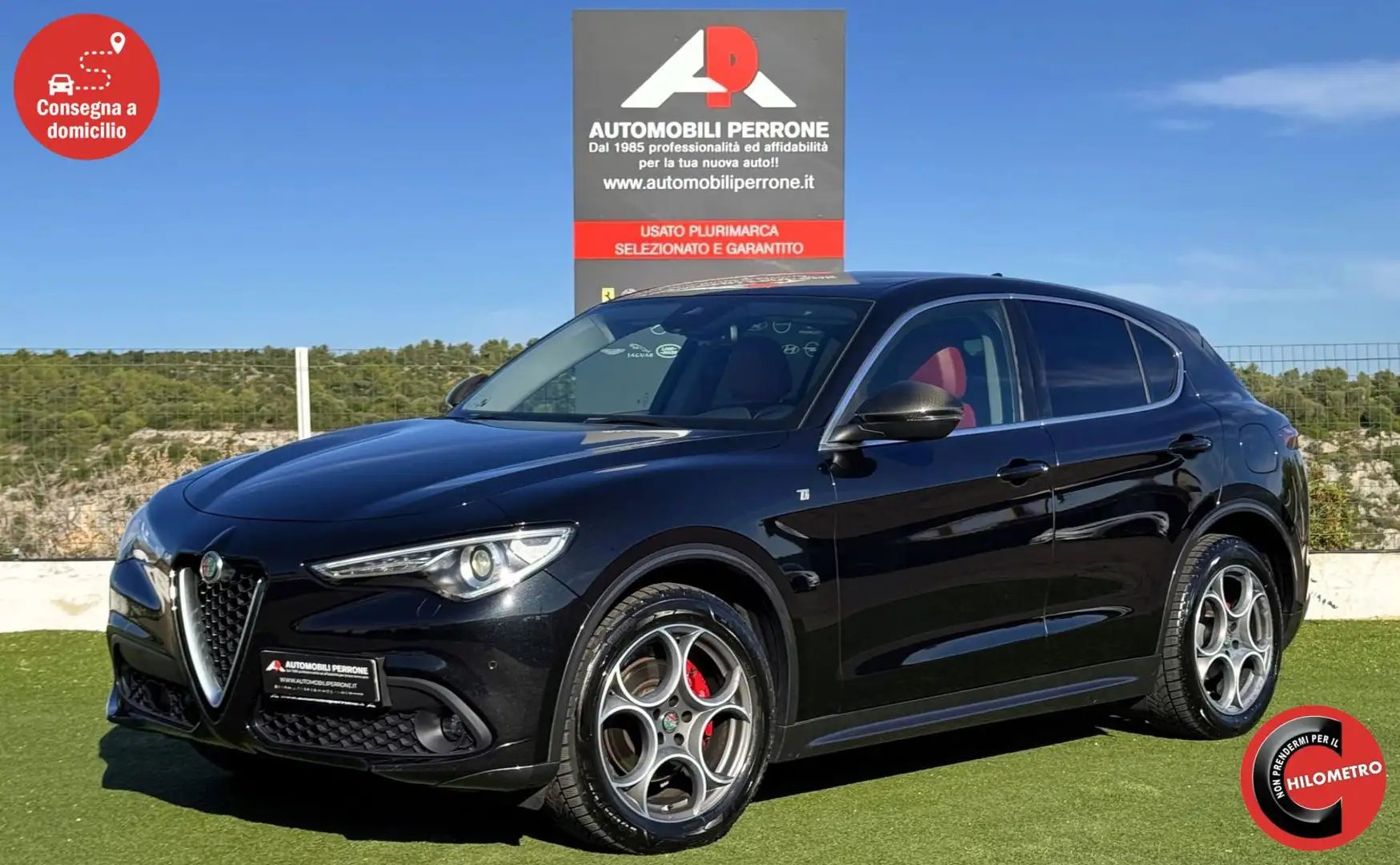 Alfa Romeo Stelvio 2.2 TD 210cv AT8 Q4 Veloce Tì Zwart - 1