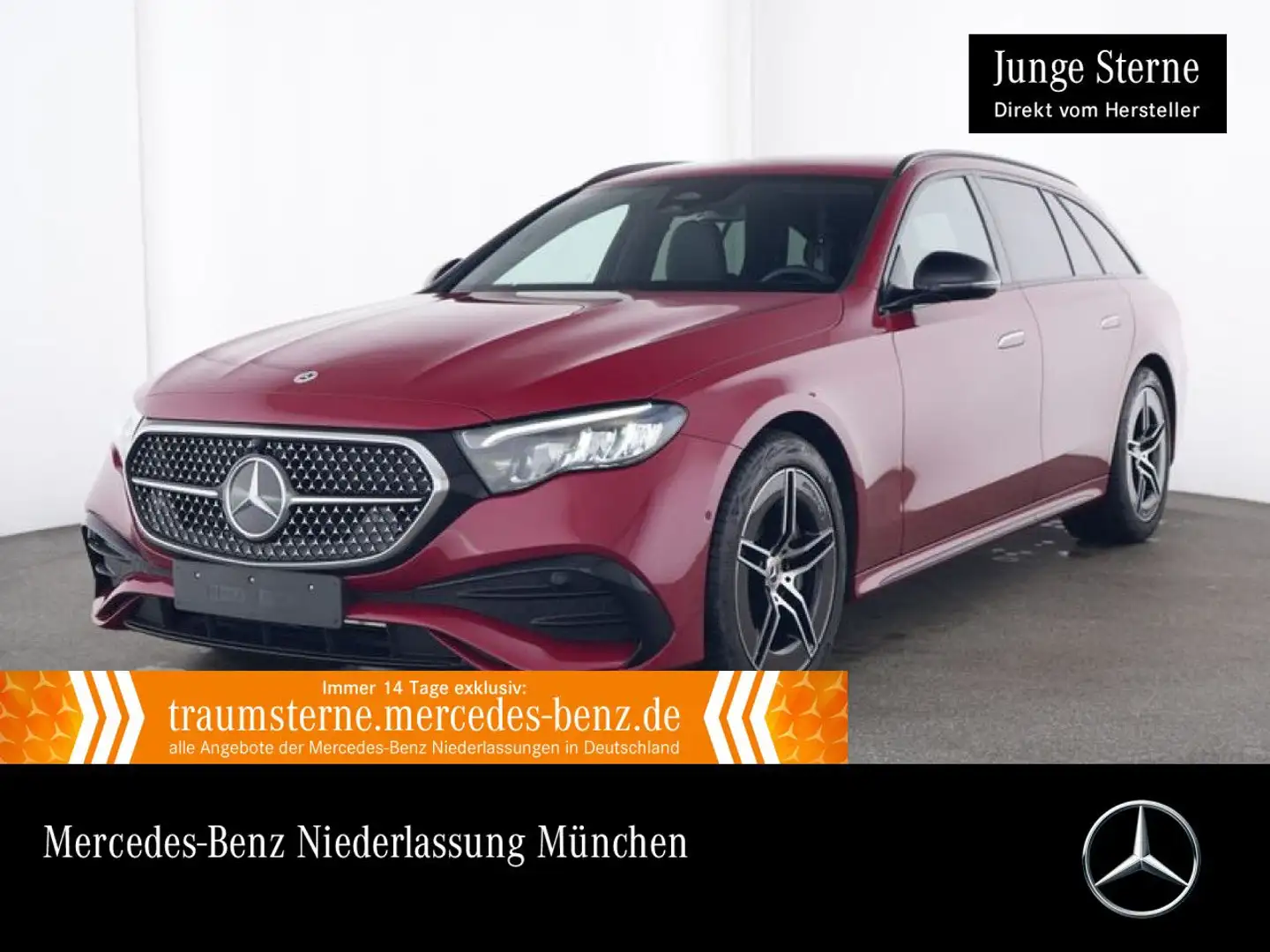 Mercedes-Benz E 200 T AMG Stdhzg Distr. LED AHK Night Kamera PTS Rot - 1