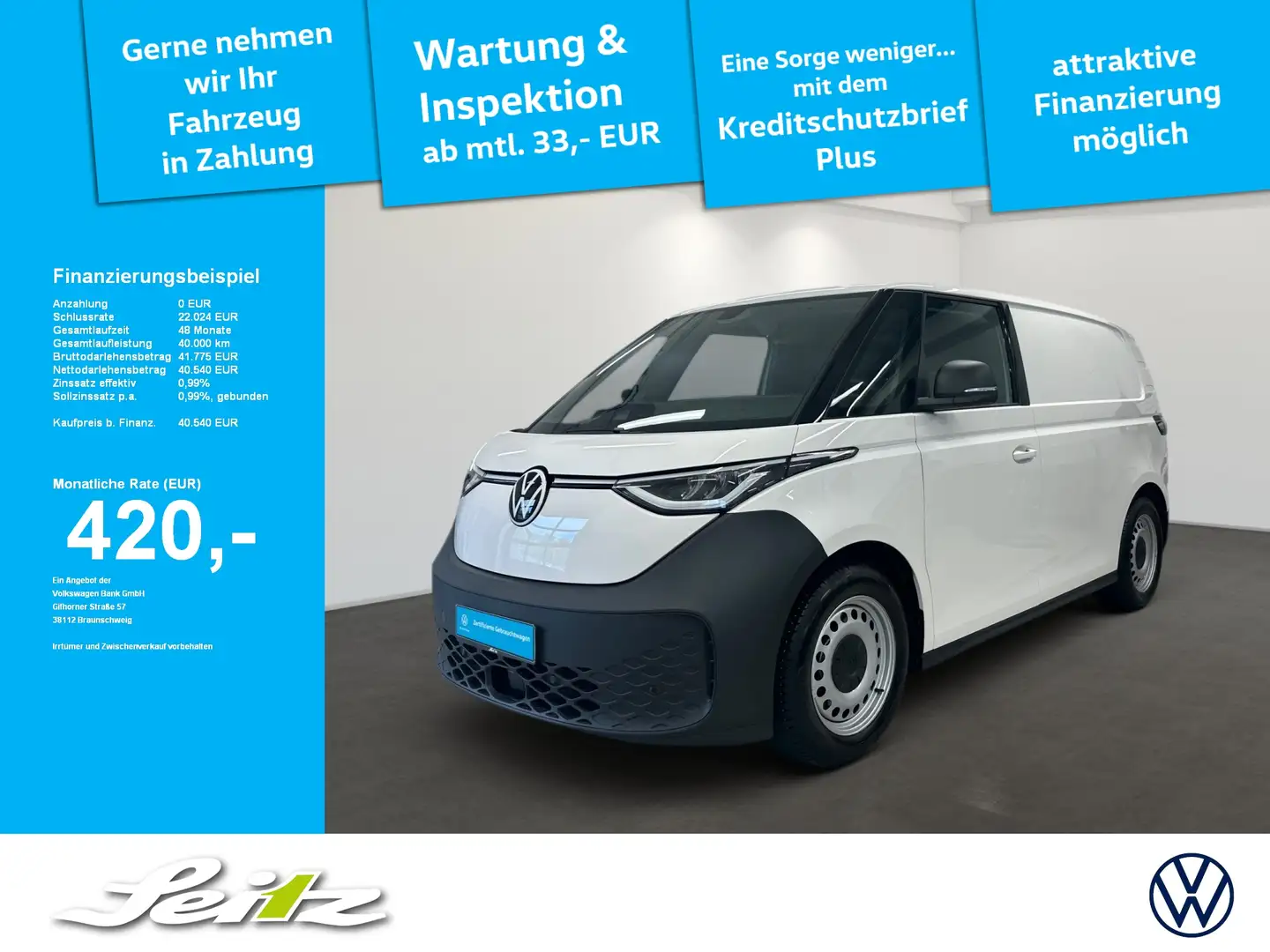 Volkswagen ID.Buzz ID.Buzz Cargo KR *APPCON*KAMERA*LED* Blanc - 1