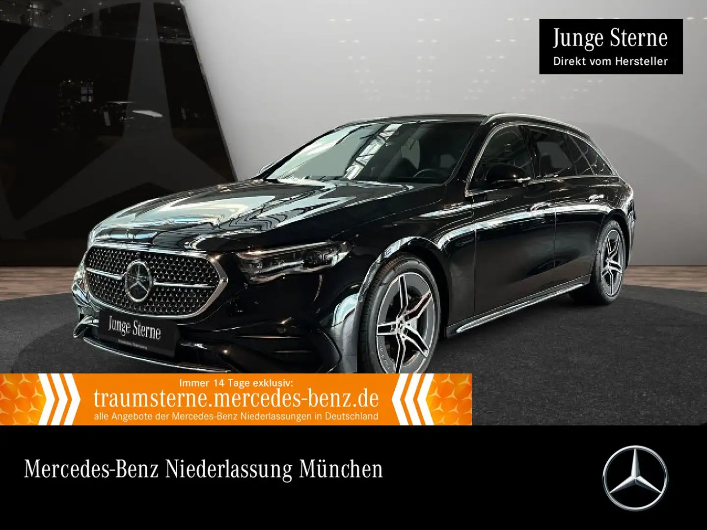 Mercedes-Benz E 300 e T AMG Fahrass 360° Burmester Distr. PTS 9G Noir - 1