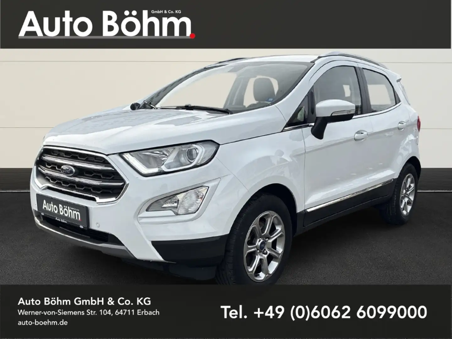 Ford EcoSport Titanium B&O+Temp+Navi+Kamera+Leder+PDCv+h+DAB White - 1