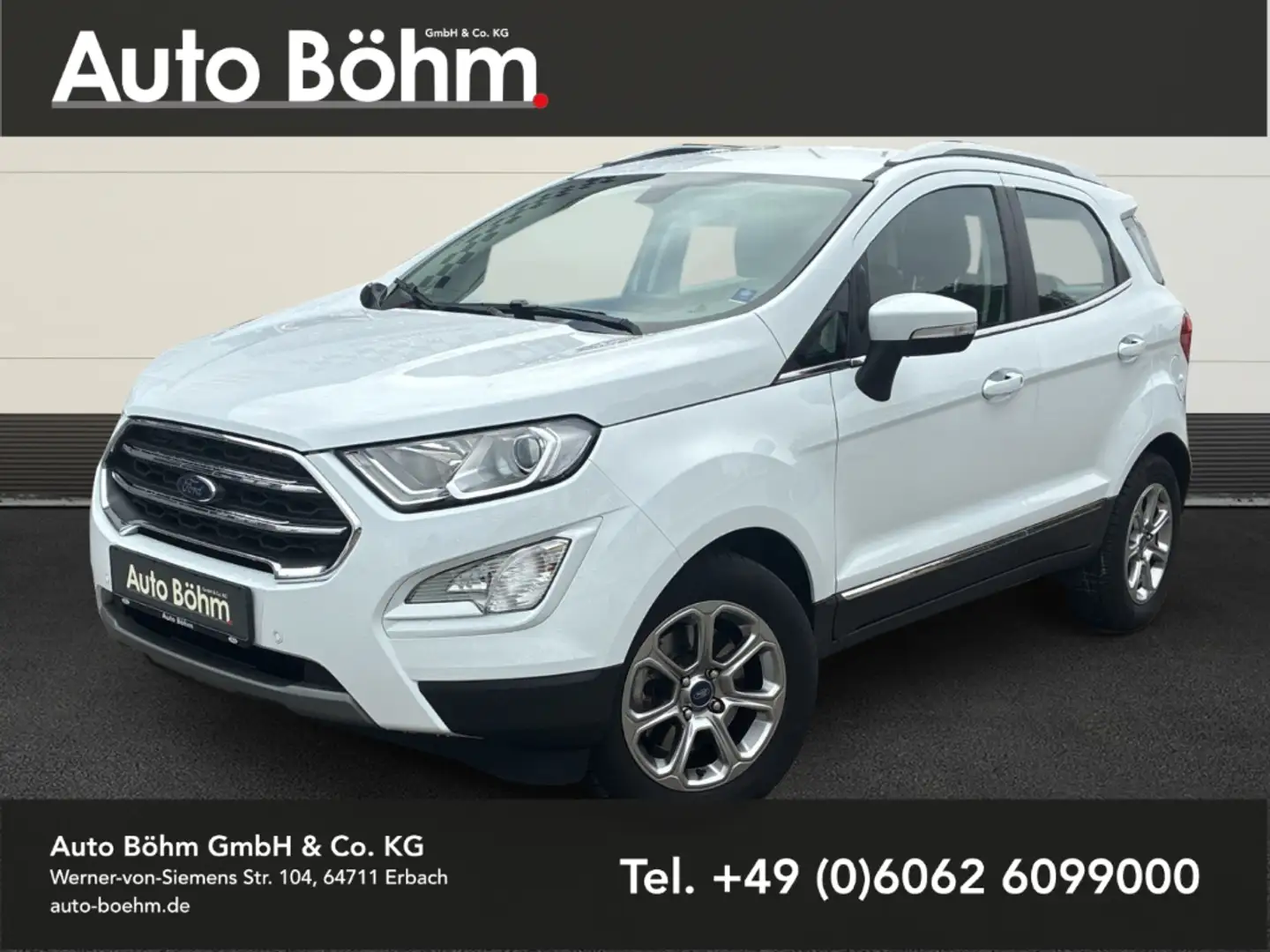 Ford EcoSport Titanium Temp+Navi+Kamera+Leder+PDCv+h+DAB Blanc - 1