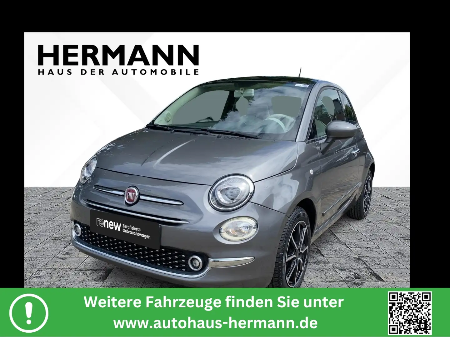 Fiat 500 1.2 8V Lounge *Panorama*Klimaaut*LM*Bluetooth Grau - 1