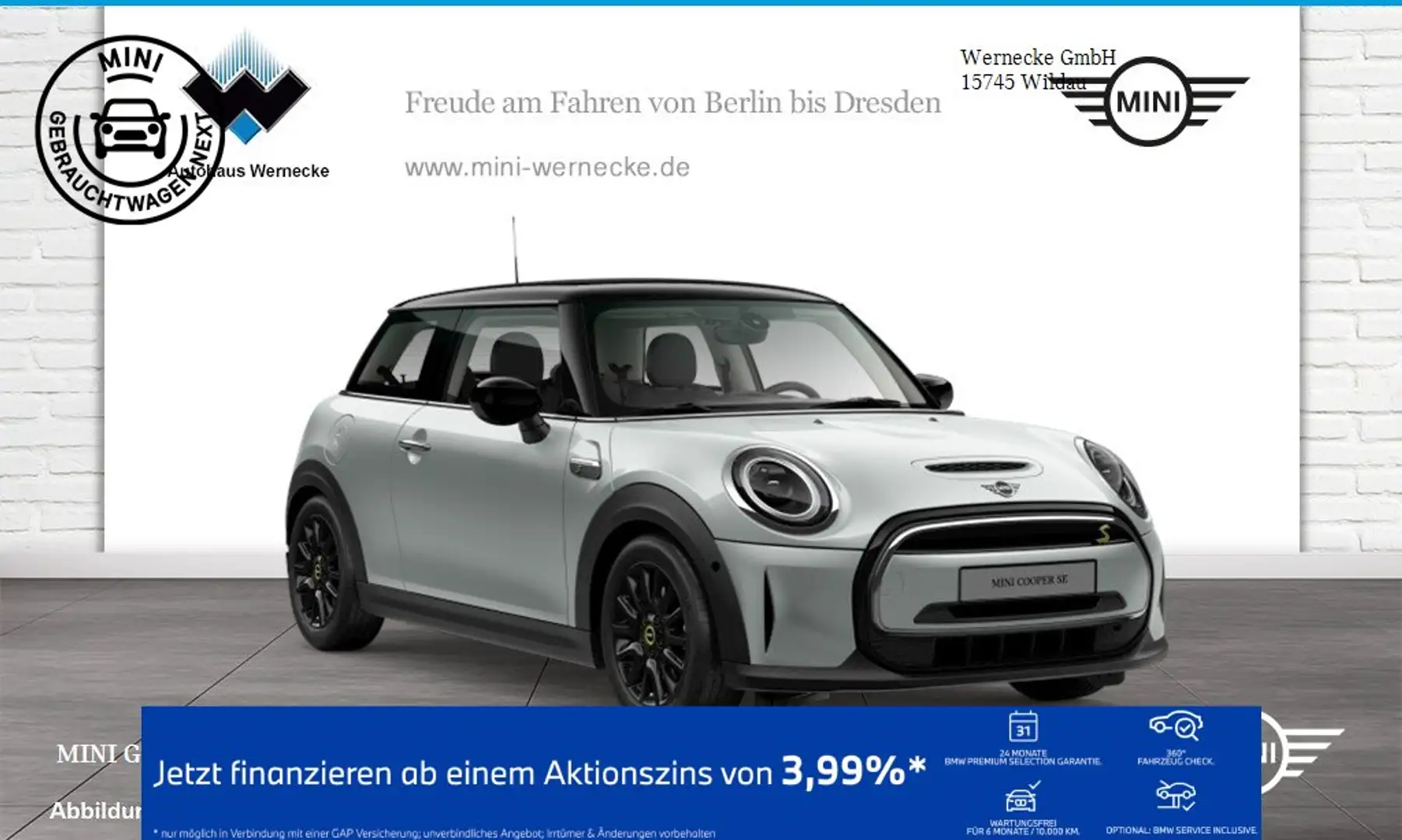 MINI Cooper SE Hatch DAB LED Navi Tempomat Klimaaut. Weiß - 1