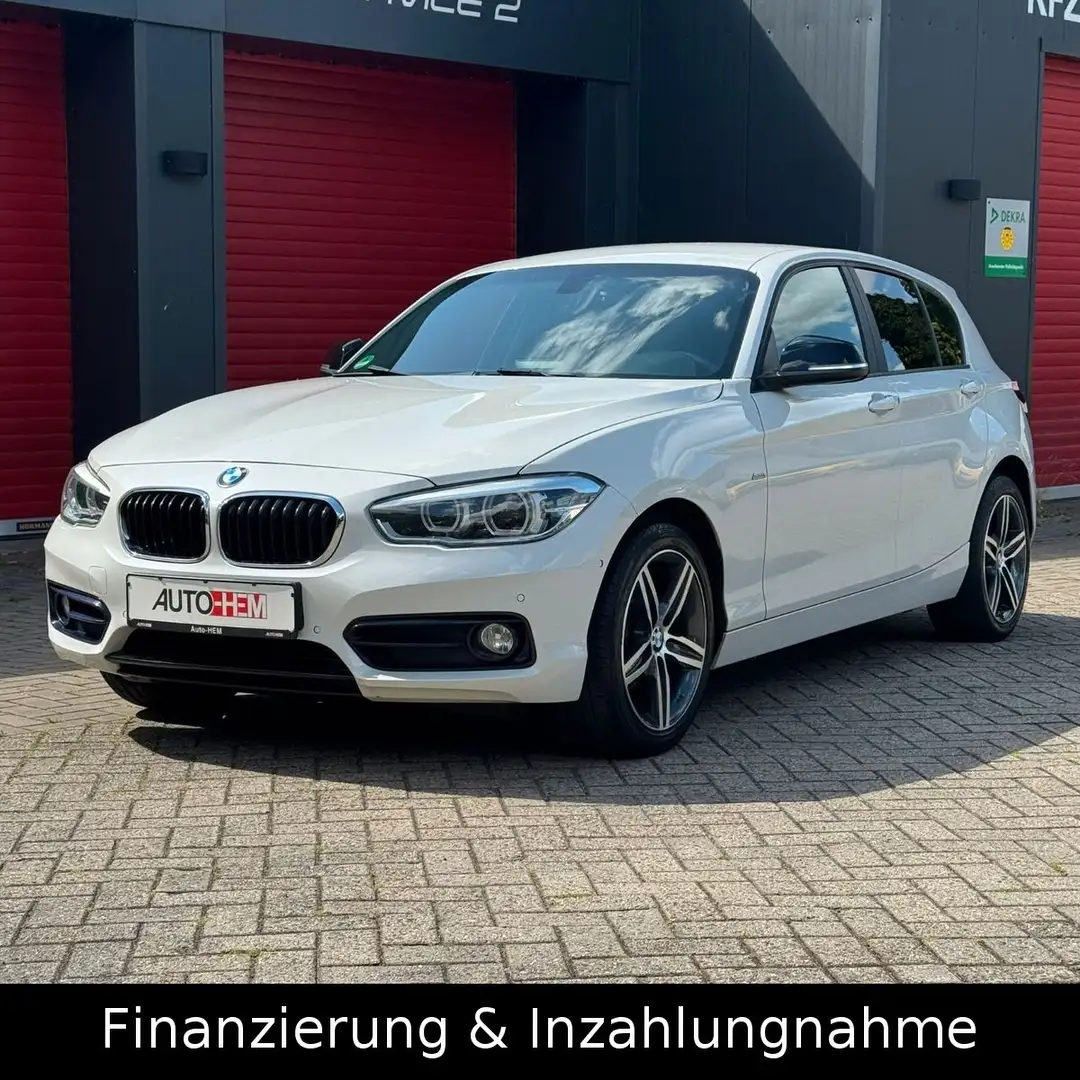 BMW 116 d Sport Line Automatik LED Navi Sitzhzg PDC Weiß - 1