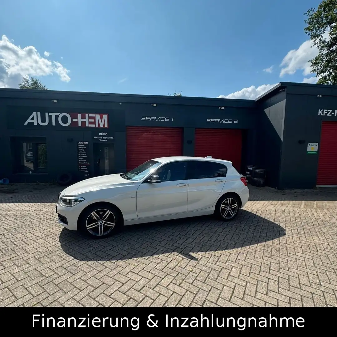 BMW 116 d Sport Line Automatik LED Navi Sitzhzg PDC Weiß - 2