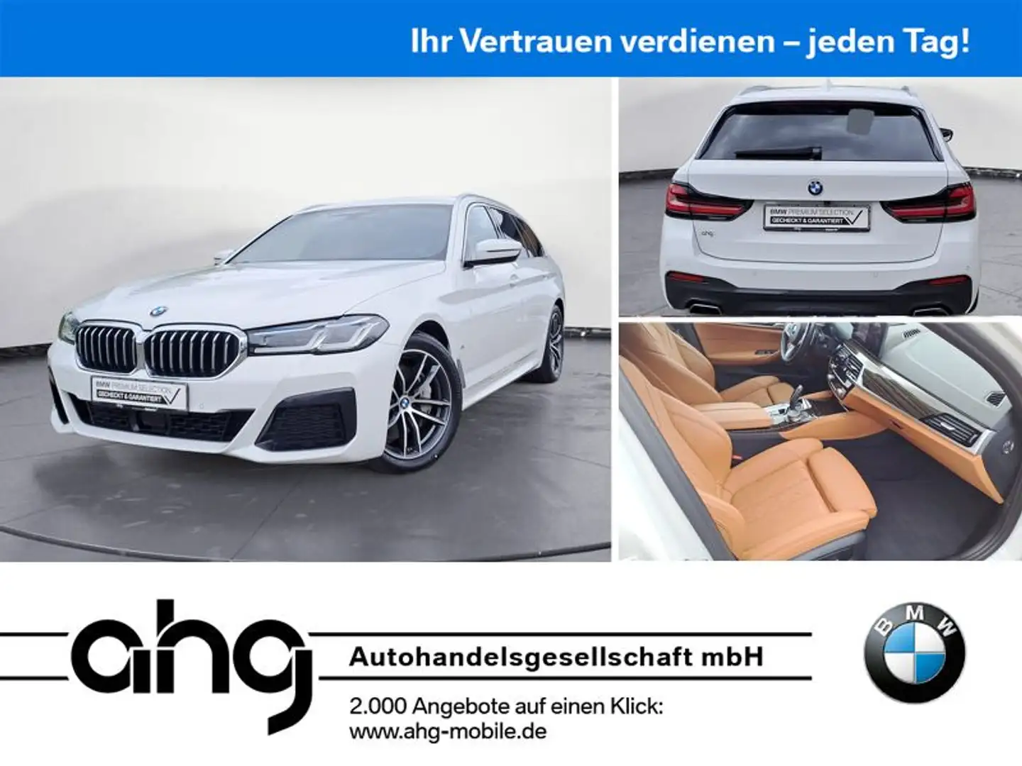 BMW 530 d xDrive Touring M Sport ACC RFK HiFi AHK Blanco - 1