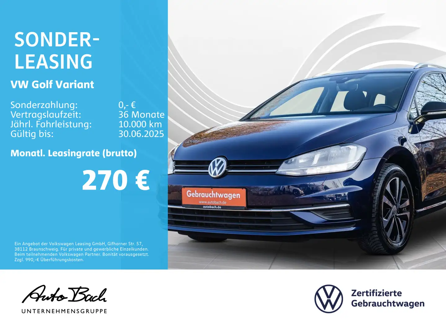 Volkswagen Golf Variant Golf VII Variant 1.0 TSI IQ.DRIVE, Navi, ParkAss Modrá - 1