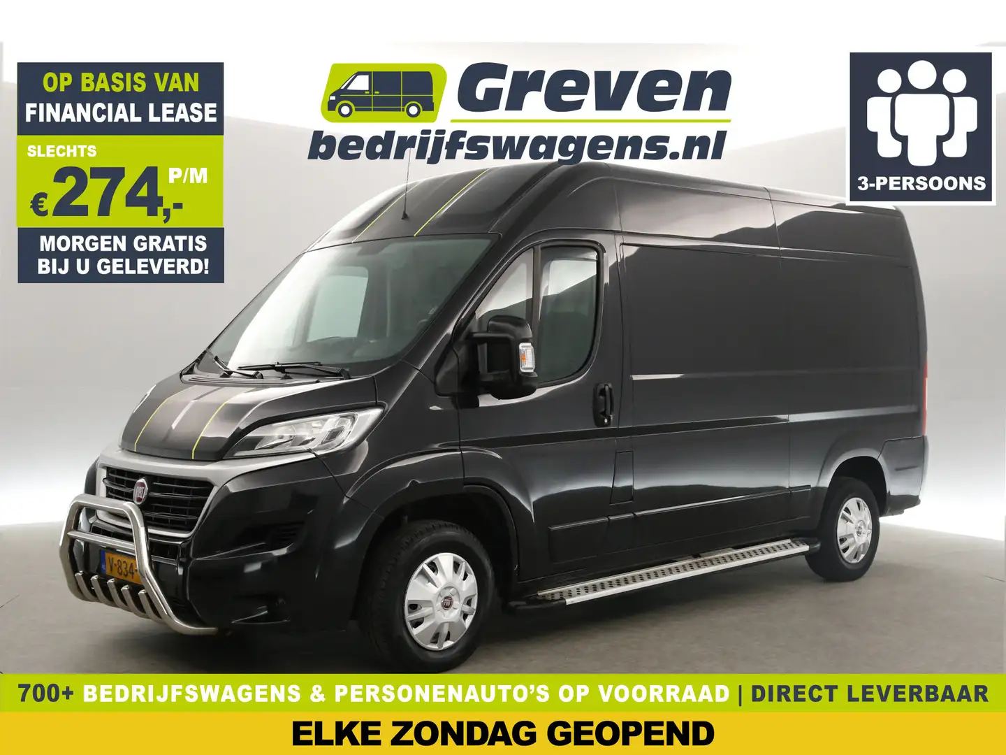 Fiat Ducato 30 2.3 MultiJet L2H2 Automaat Airco Camera Cruise Zwart - 1