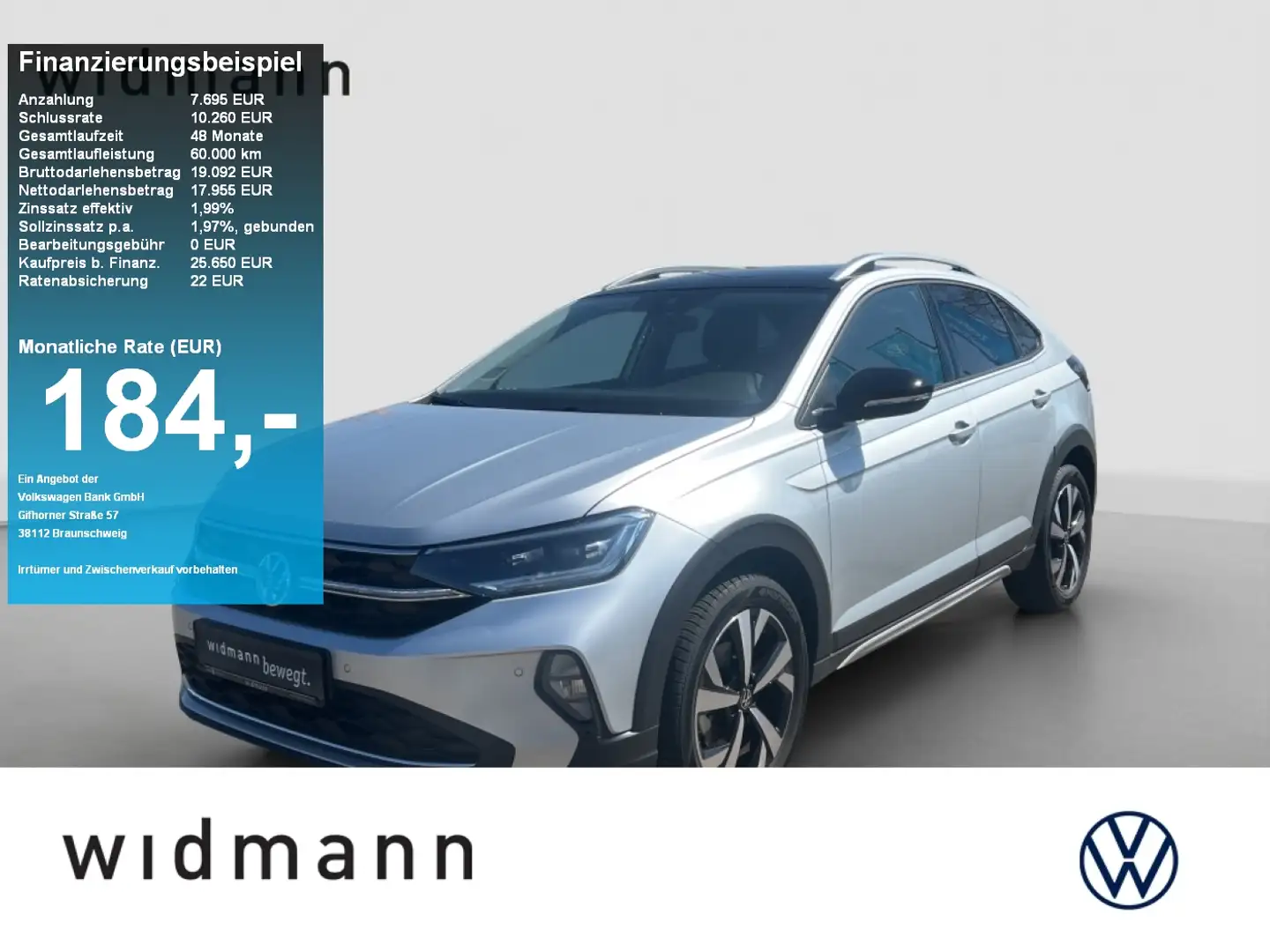 Volkswagen Taigo Style 1.0 TSI 81kW 7-Gang DSG Silber - 1