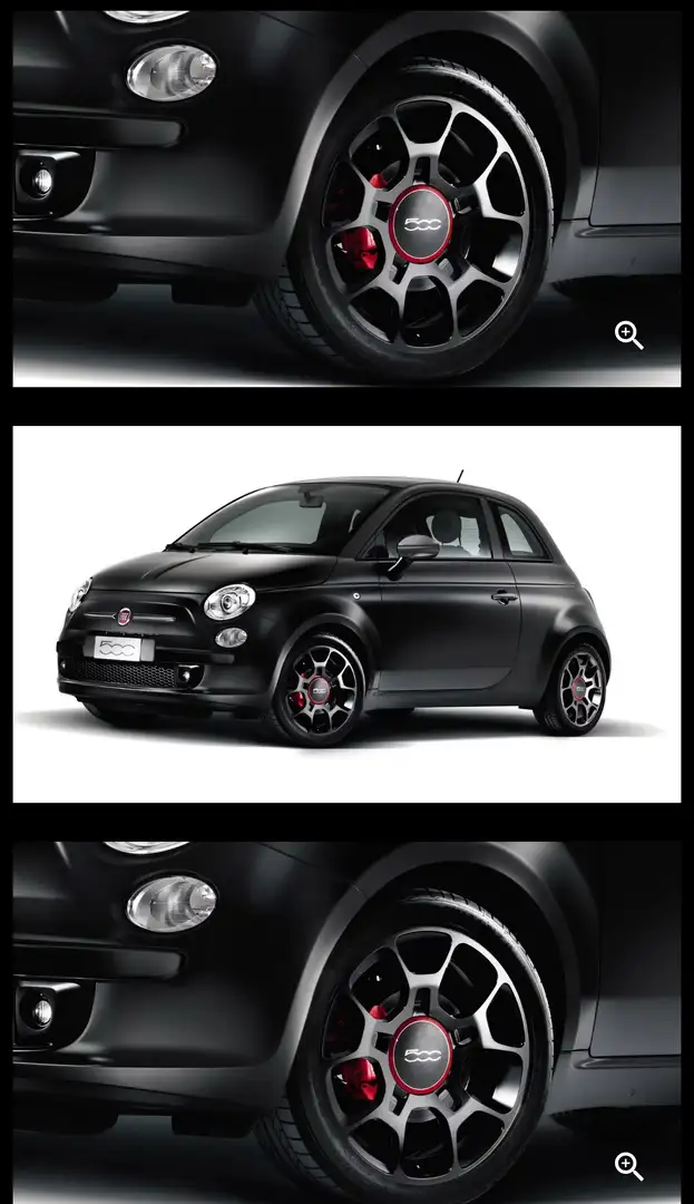 Fiat 500 sonderausstattung matt Noir - 1