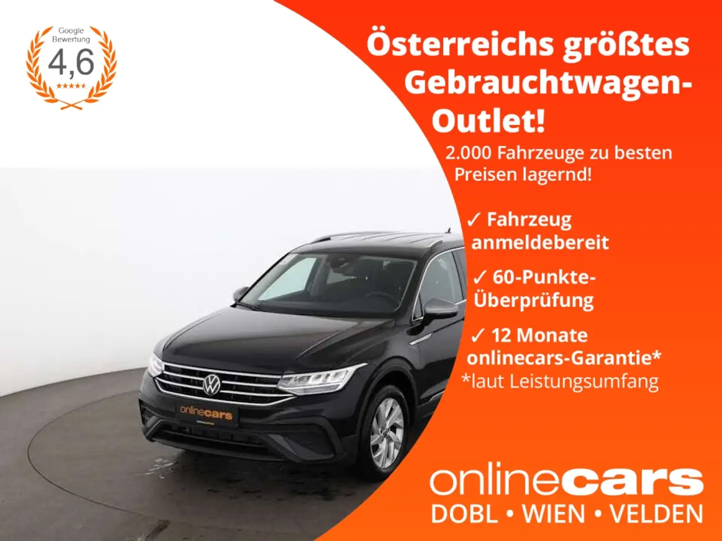 Volkswagen Tiguan Allspace 2.0 TDI Life Aut 7-SITZER LED AHK Schwarz - 1