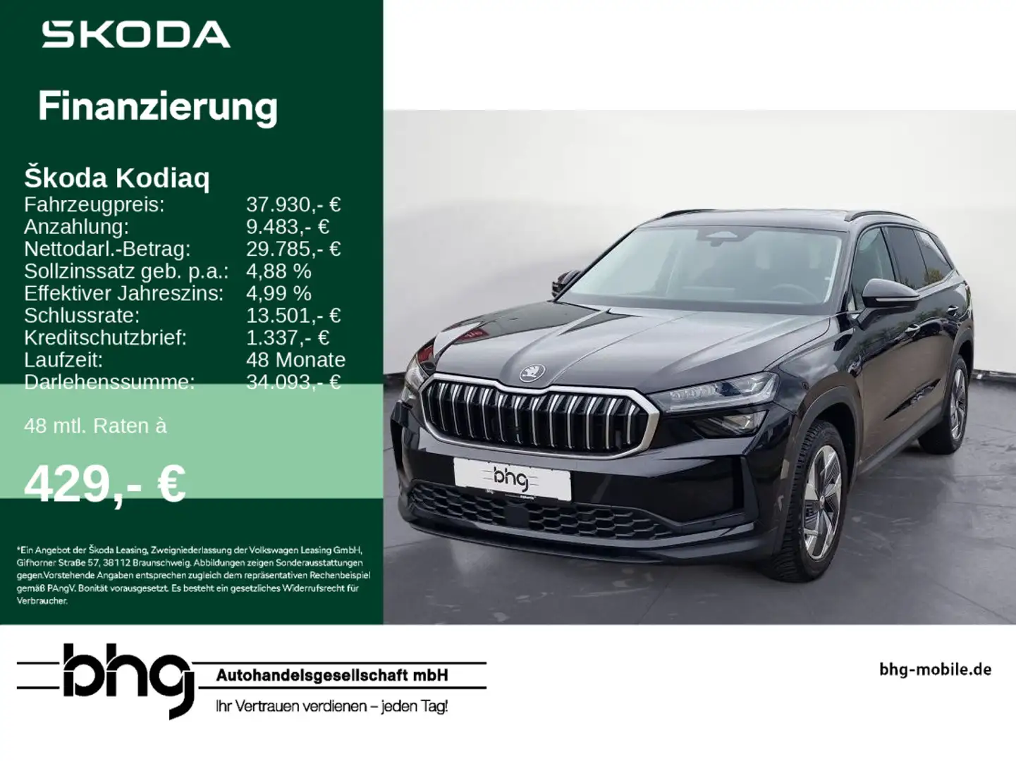 Skoda Kodiaq Selection 1.5 TSI DSG 7-Sitzer Pano Matri Noir - 1