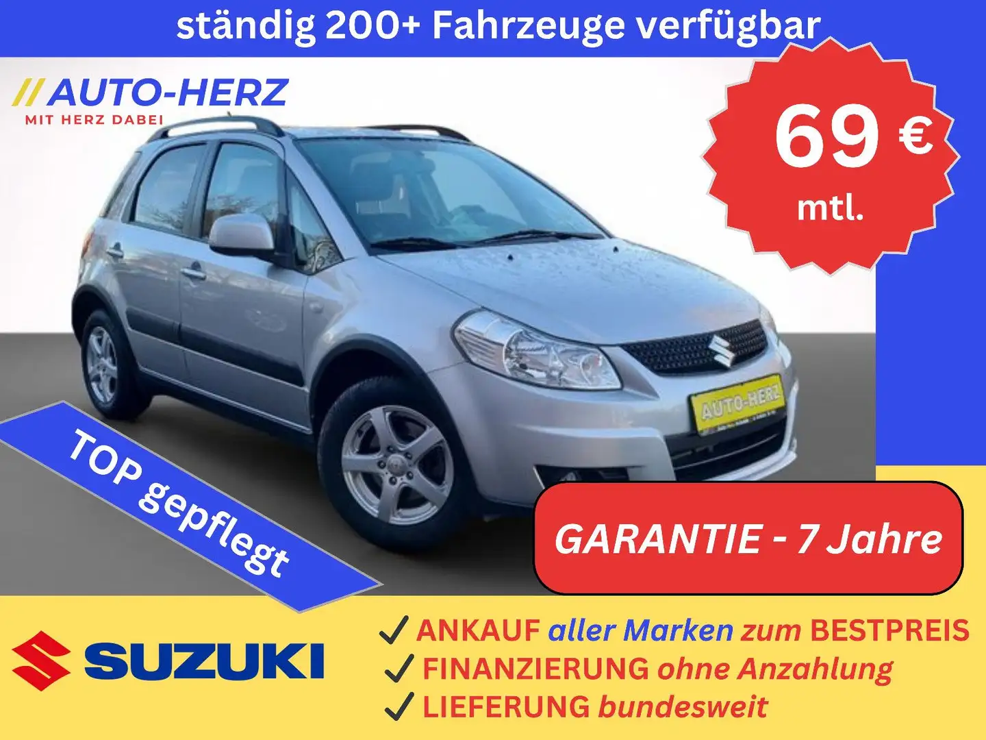 Suzuki SX4 City  *KLIMAAUTOM.+SITZHEIZUNG+2.HAND* Silber - 1