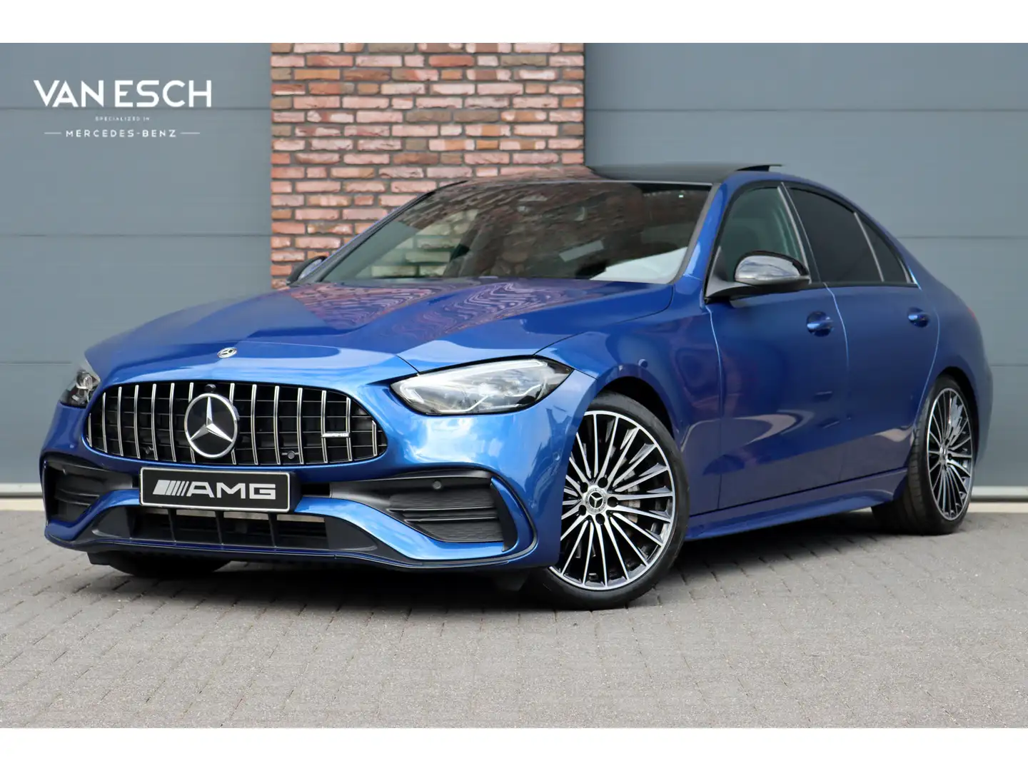 Mercedes-Benz C 180 AMG Line Aut9 | Panoramadak | Sfeerverlichting | N Blu/Azzurro - 1