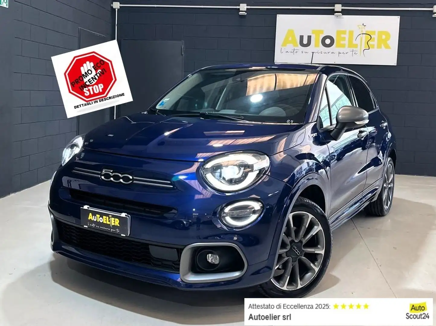 Fiat 500X 1.3 mjet Sport 95cv Bleu - 1