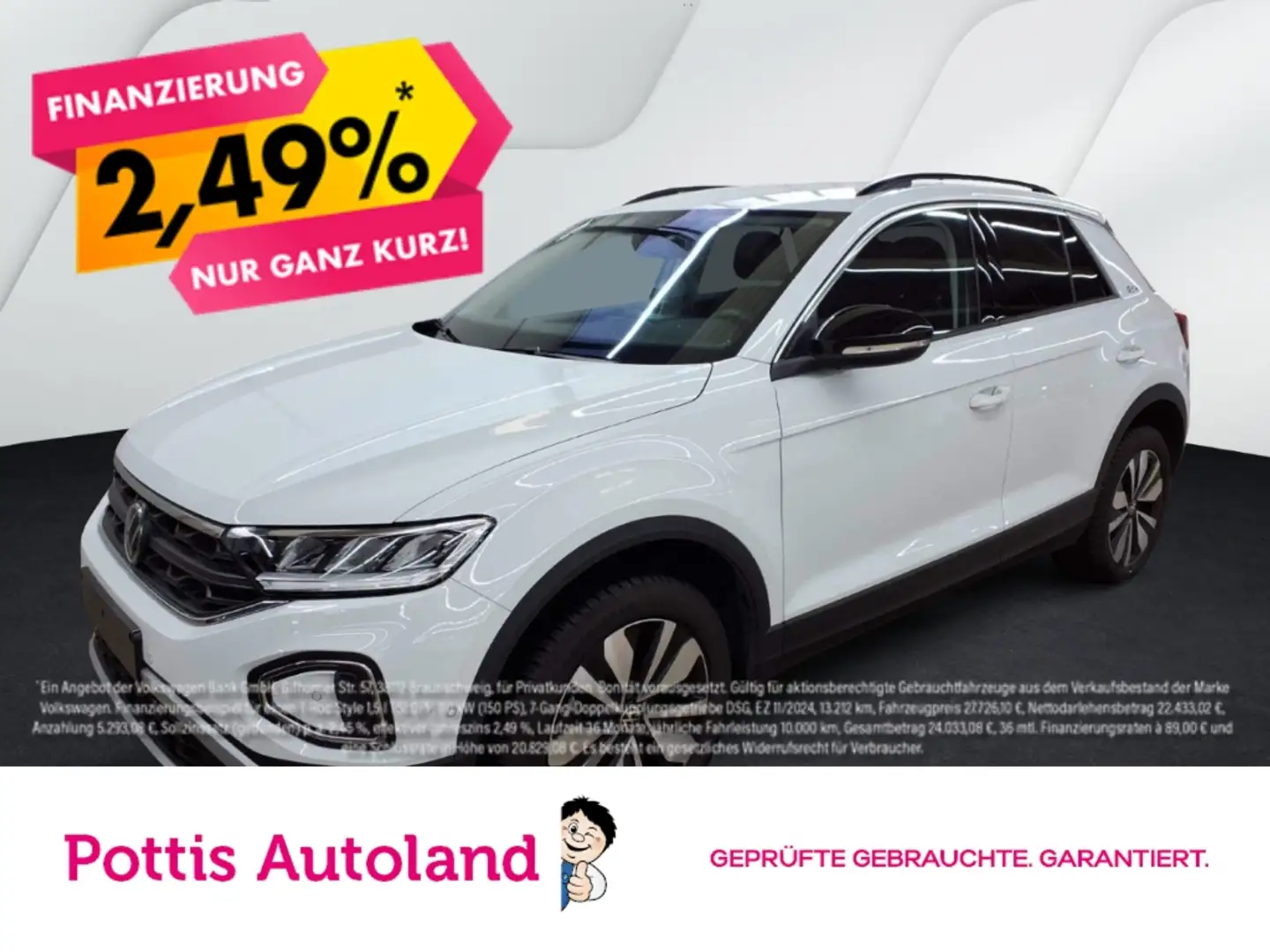 Volkswagen T-Roc 1.0 TSI GOAL NAVI PDC SITZHZG KLIMA Weiß - 1