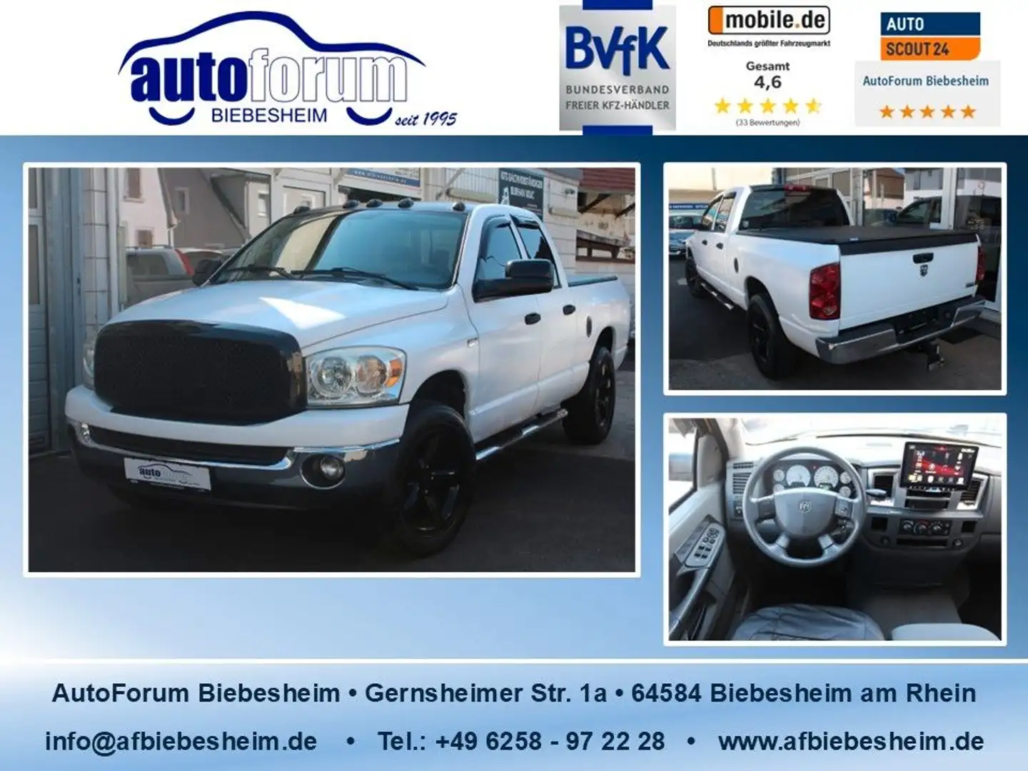 Dodge RAM 1500 Automatik*AHK*6 Sitzer Wit - 1