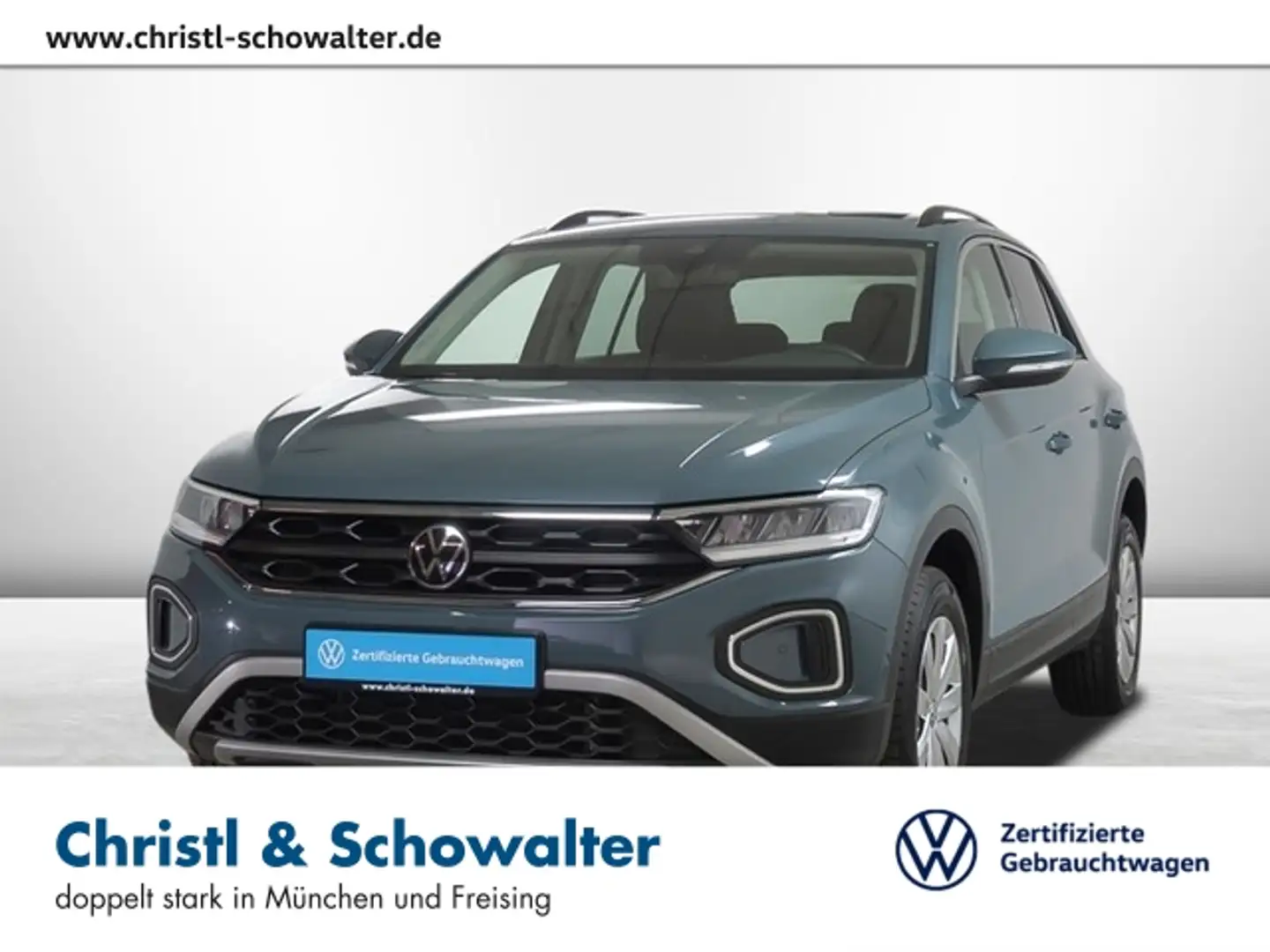 Volkswagen T-Roc 1.5 TSI DSG Life LED KLIMA NAVI ACC Blauw - 1