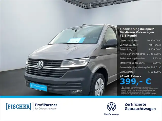 Volkswagen T6.1 Kombi 2.0TDI kurz KR LED AHK Navi GRA PDC hinten