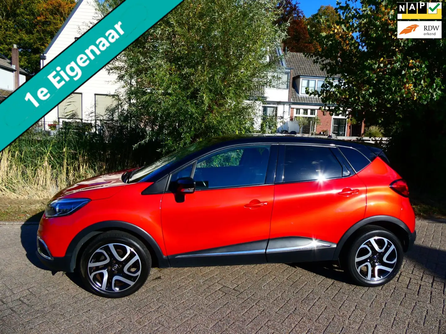 Renault Captur 1.2 TCe 120pk 1e eig. 105.000km. Clima Leder Navi Rood - 1