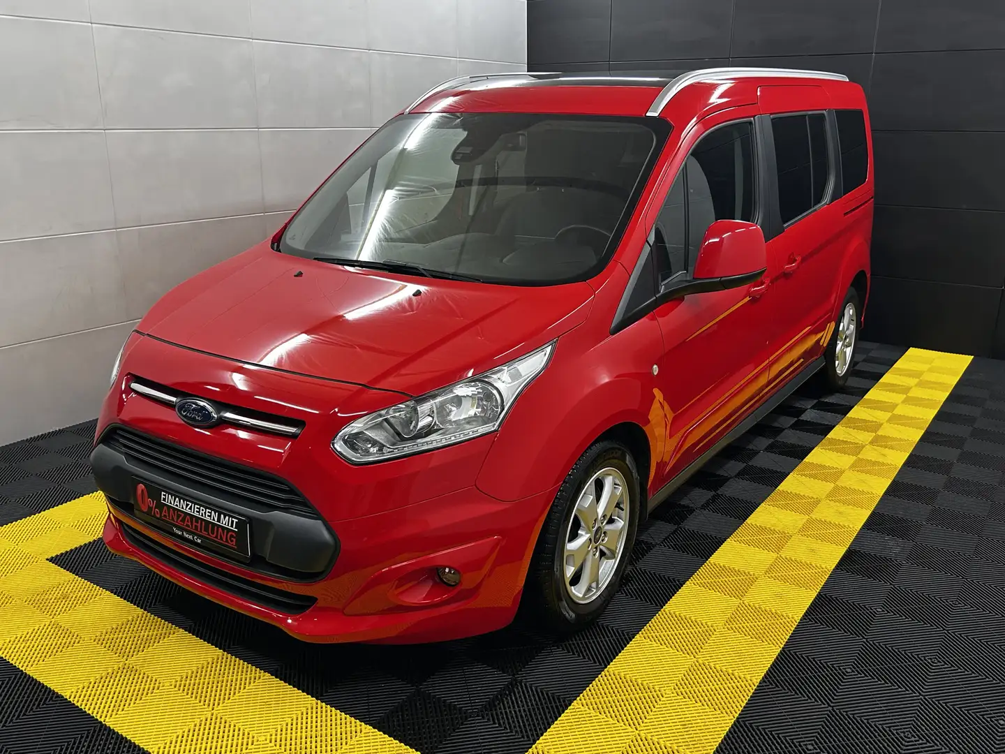 Ford Grand Tourneo Connect Titanium+Pano+Temp+BT+SHZG Rouge - 1