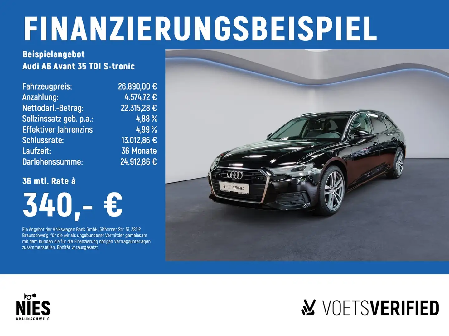 Audi A6 Avant 35 TDI S-tronic PANO+LED+SHZ Schwarz - 2