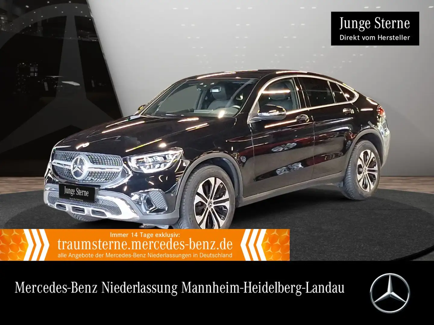 Mercedes-Benz GLC 200 Coupé 4M LED+KAMERA+HUD+SPUR+TOTW+KEYLESS Schwarz - 1