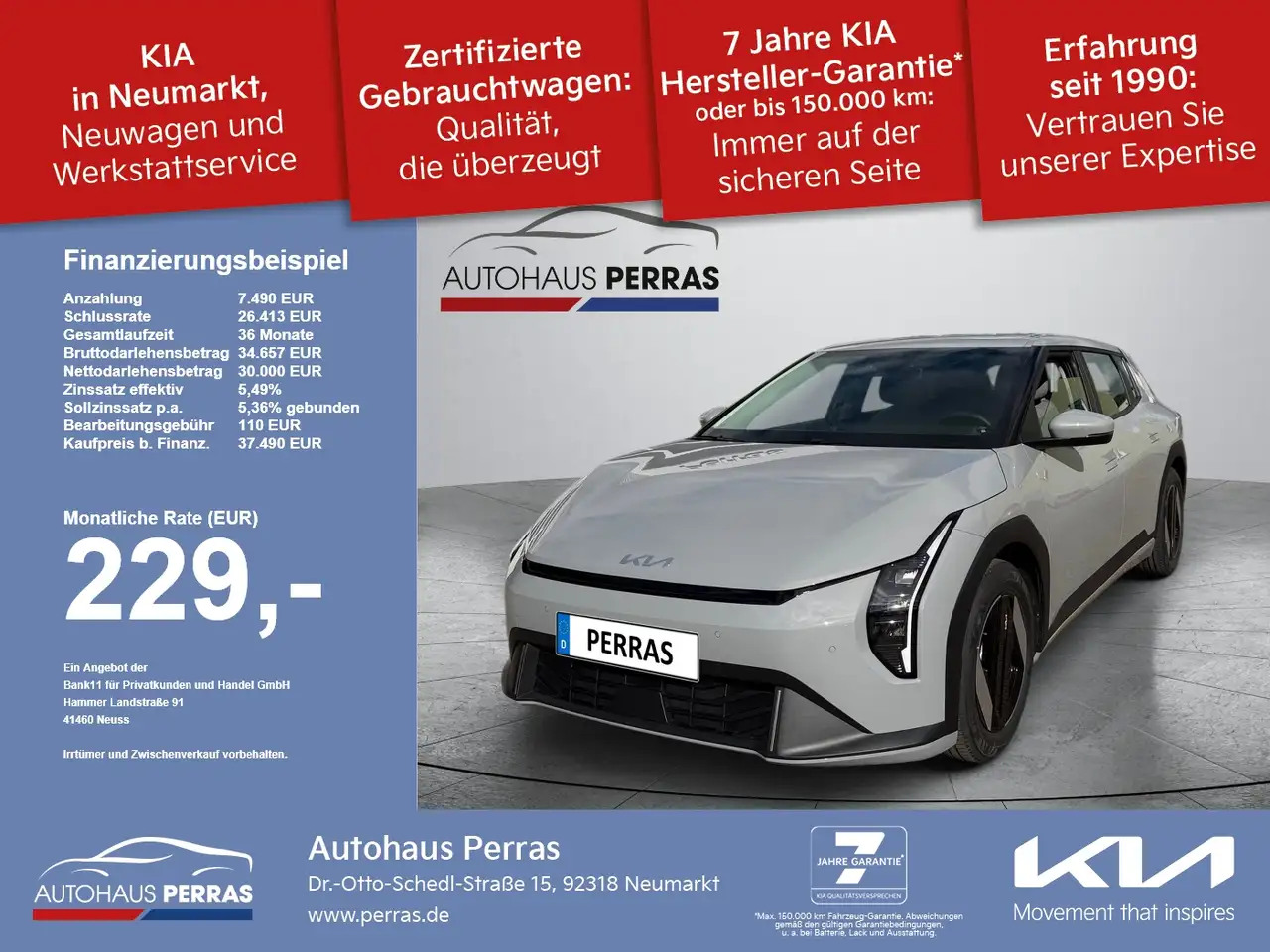Kia EV4 81 FWD AIR WP ACC+Winterp.+Kam.+LM+PDC+AUT