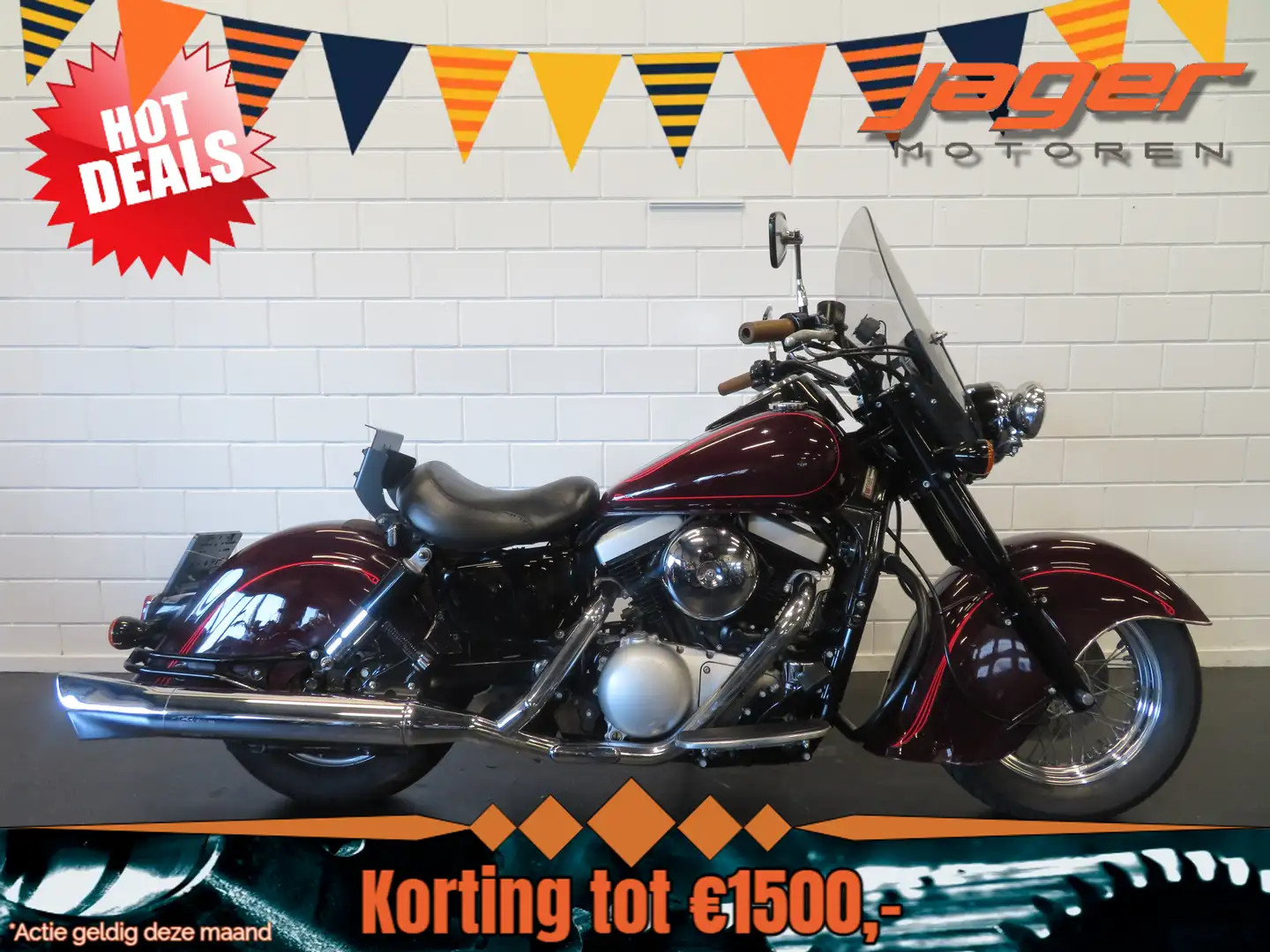 Kawasaki VN 1500 DRIFTER ZEER FRAAI! Rood - 1