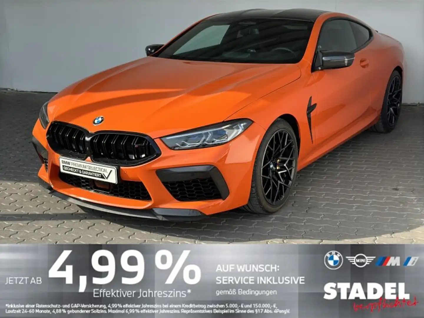BMW M8 Competition Coupé *SCHALENSITZE*CARBON* Oranžová - 2