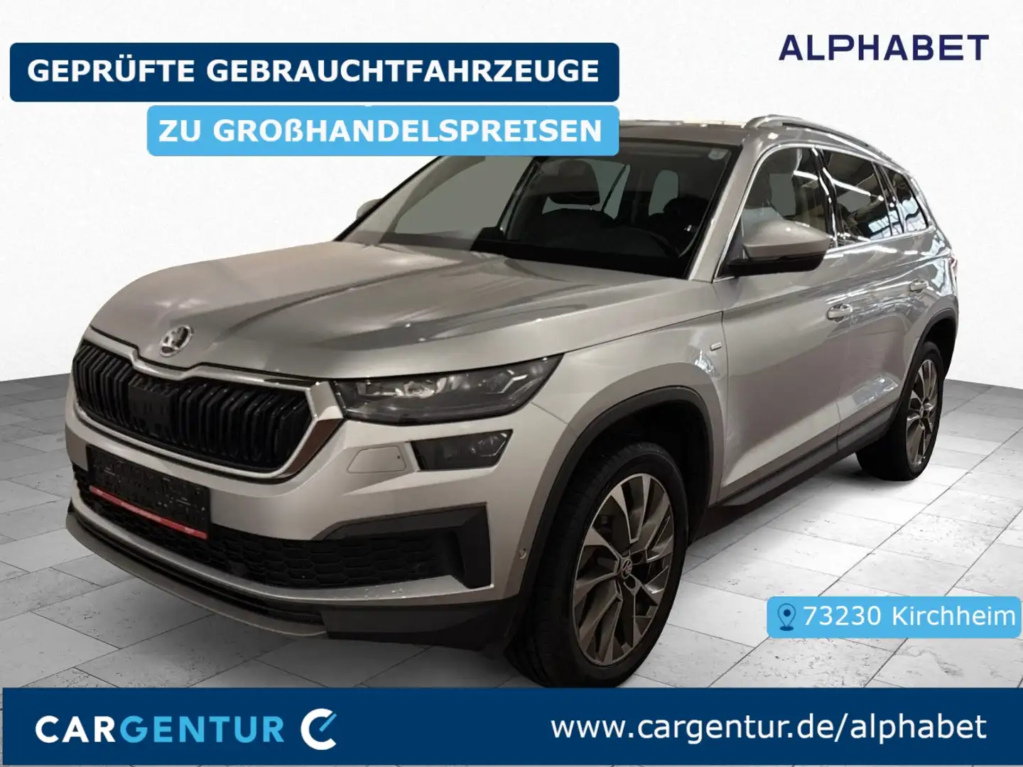 Skoda Kodiaq 2.0 TDI Clever 4x4 AHK StHz ACC El.Heckkl. Argintiu - 1
