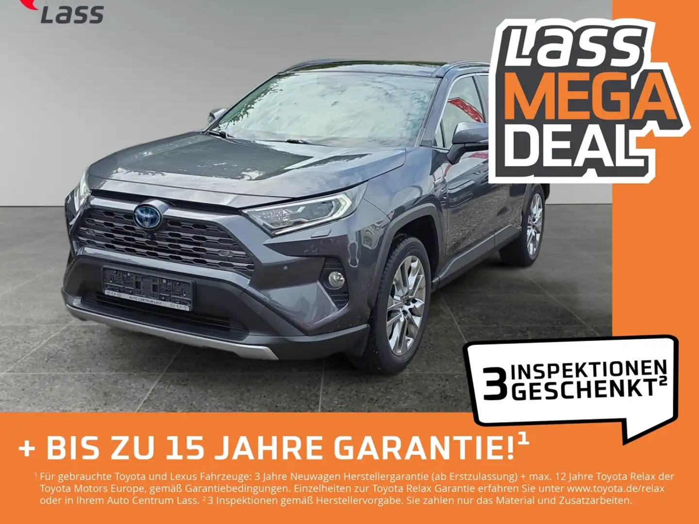 Toyota RAV 4 RAV4 2.5 Hybrid 4x4 Lounge Panorama. ACC Kamera Grijs - 1